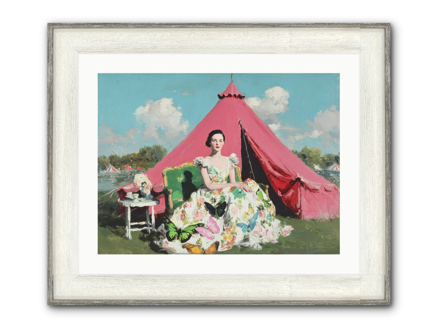 Willowmere Society Framed Print - Driftwood White 24x18