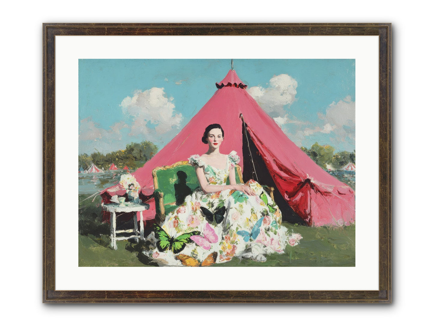 Willowmere Society Framed Print - Slimwoods Black/Gold 24x18