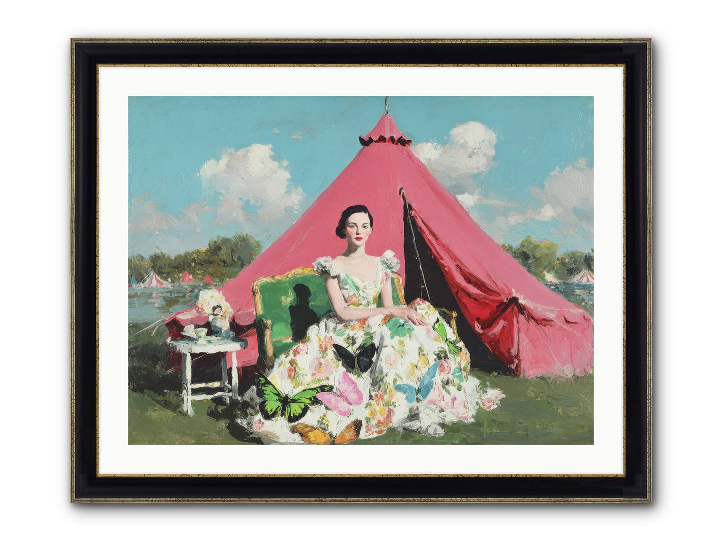Willowmere Society Framed Print - Black & Gold 32x24