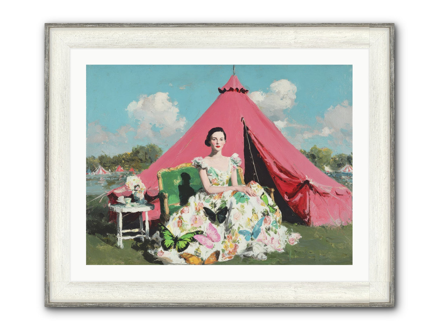 Willowmere Society Framed Print - Driftwood White 32x24