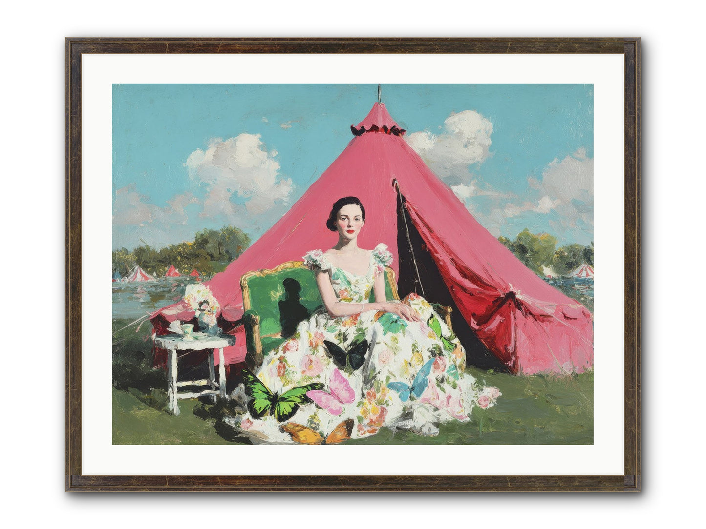 Willowmere Society Framed Print - Slimwoods Black/Gold 32x24