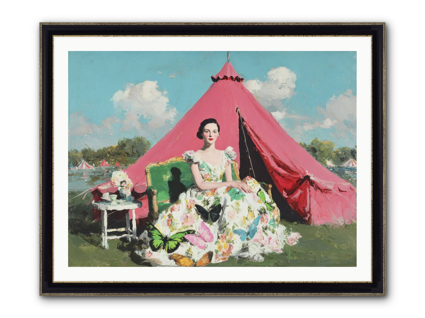 Willowmere Society Framed Print - Black & Gold 40x30