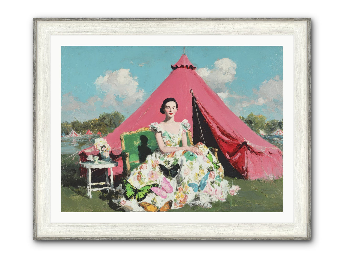 Willowmere Society Framed Print - Driftwood White 40x30