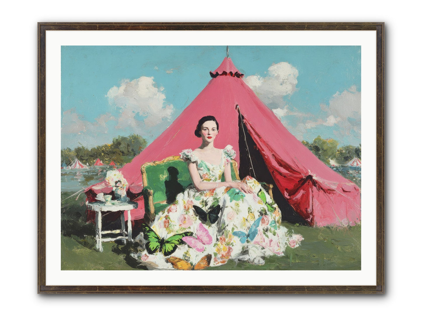 Willowmere Society Framed Print - Slimwoods Black/Gold 40x30