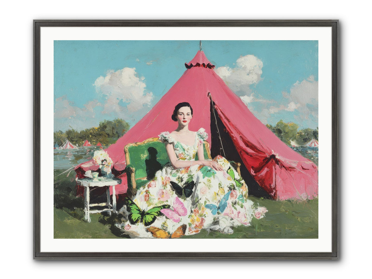 Willowmere Society Framed Print - Slimwoods Black/Silver 40x30