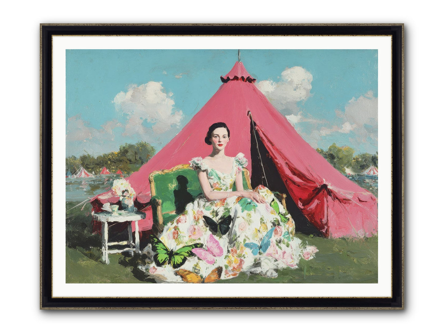 Willowmere Society Framed Print - Black & Gold 48x36