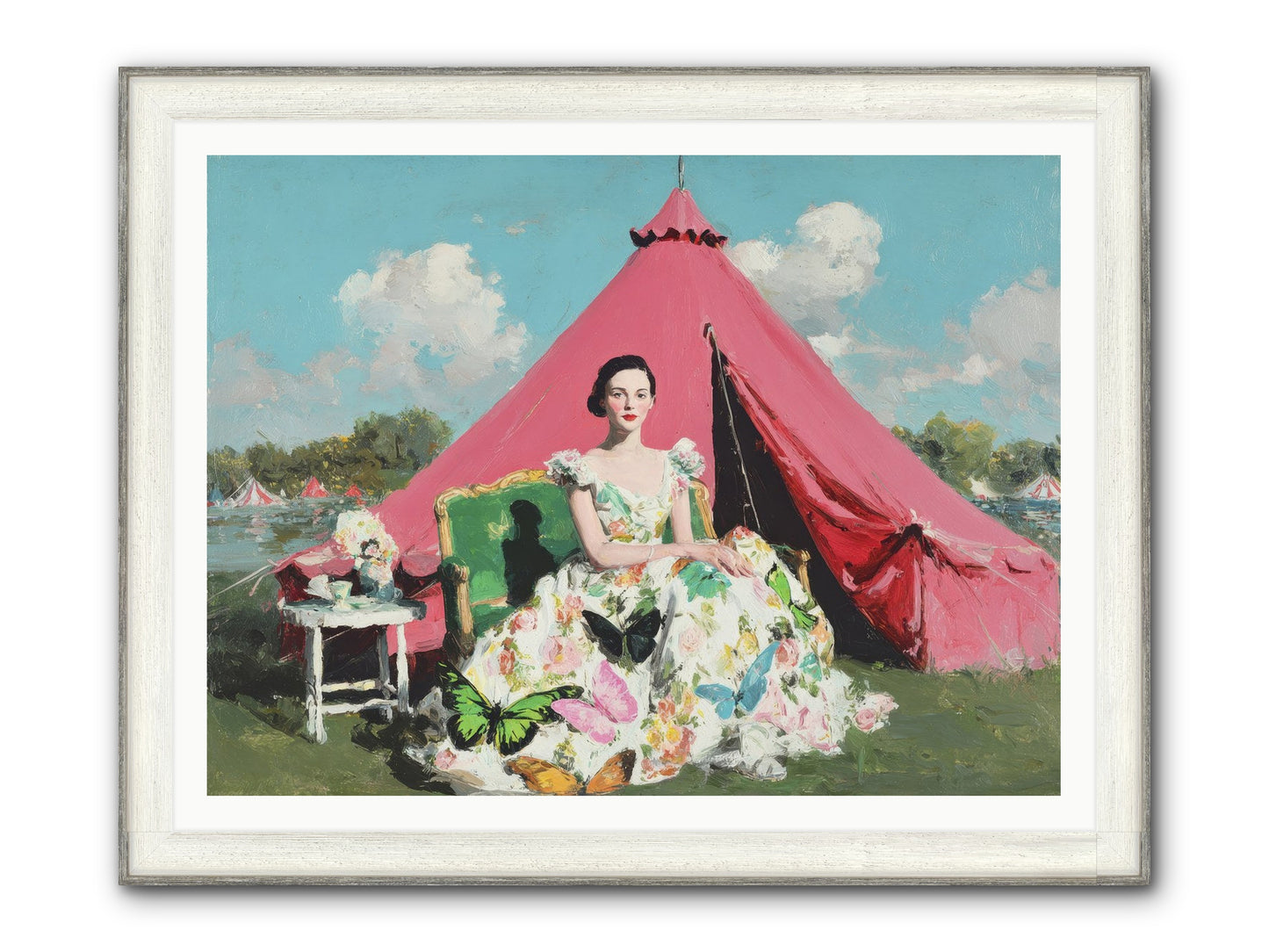 Willowmere Society Framed Print - Driftwood White 48x36