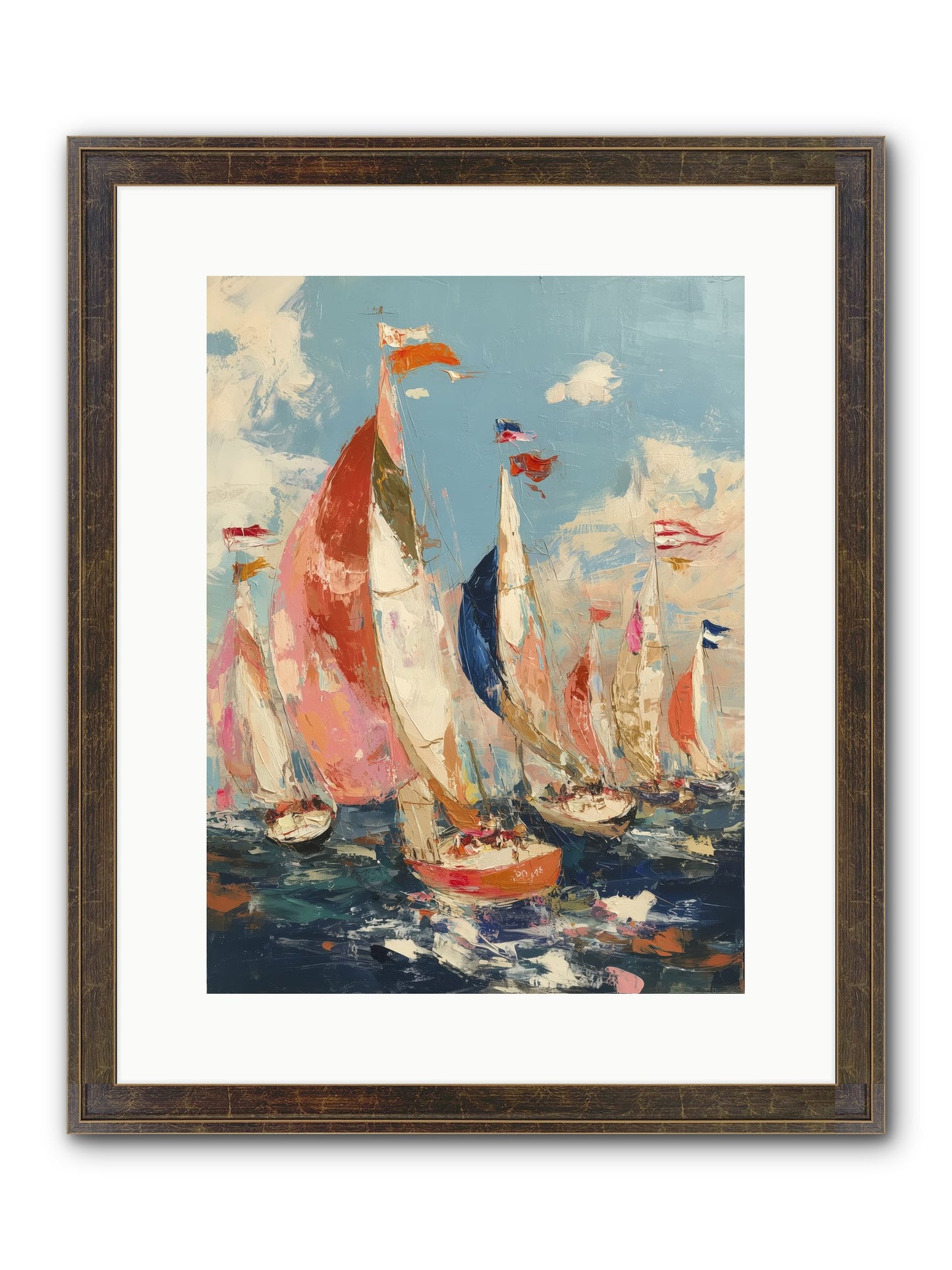 Wind And Wave Framed Print - Slimwoods Black/Gold 12x16