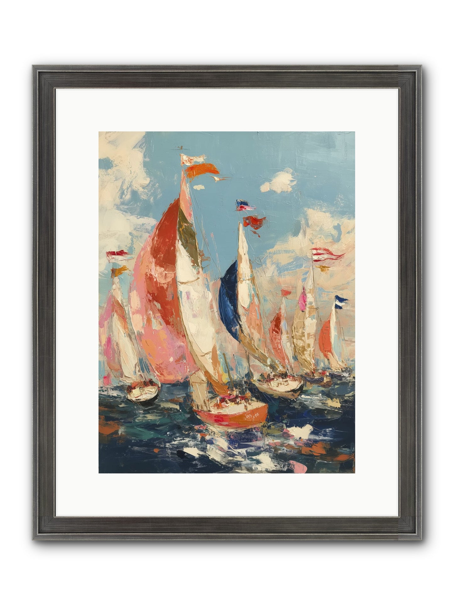 Wind And Wave Framed Print - Slimwoods Black/Silver 12x16
