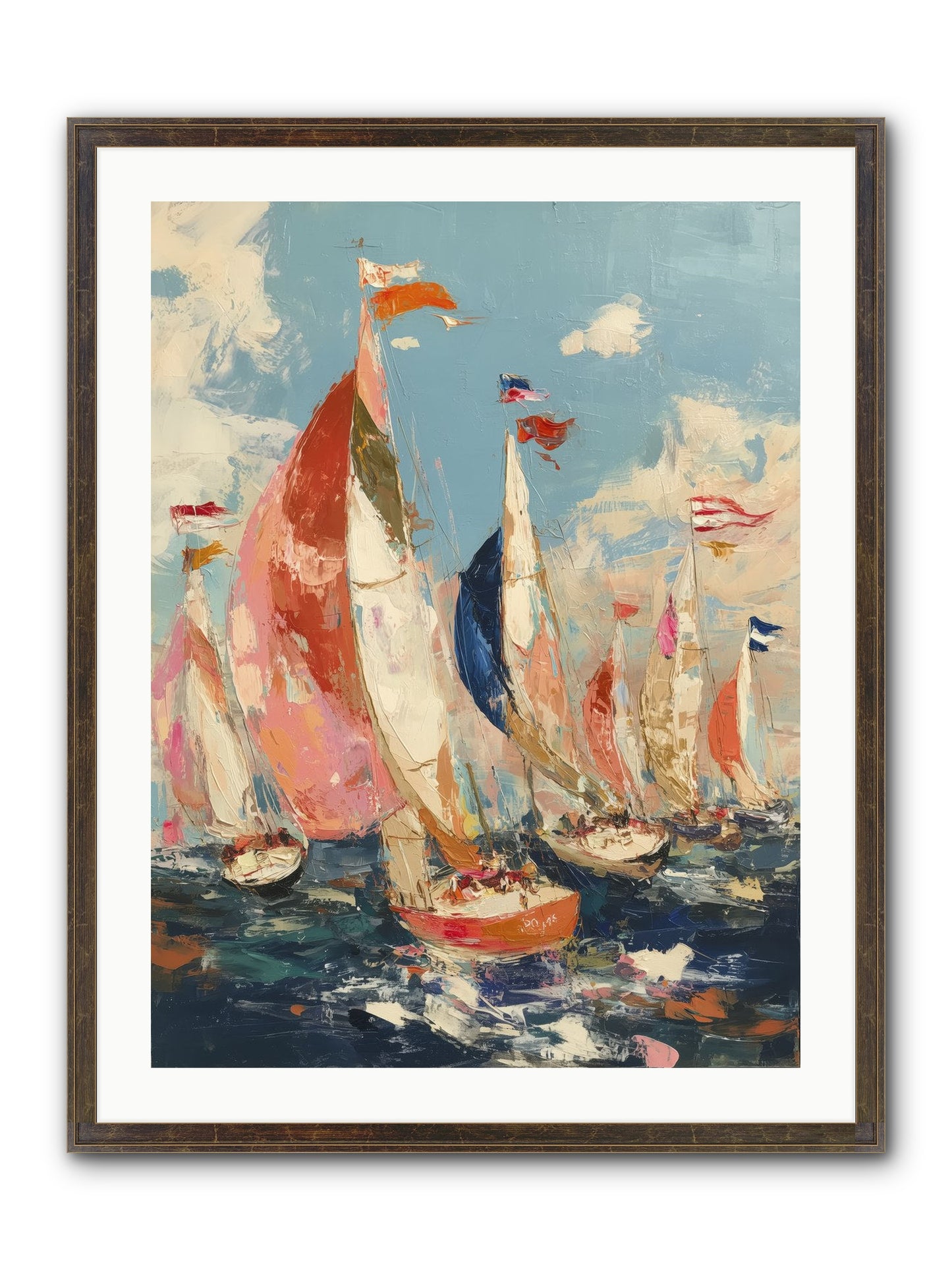 Wind And Wave Framed Print - Slimwoods Black/Gold 24x32
