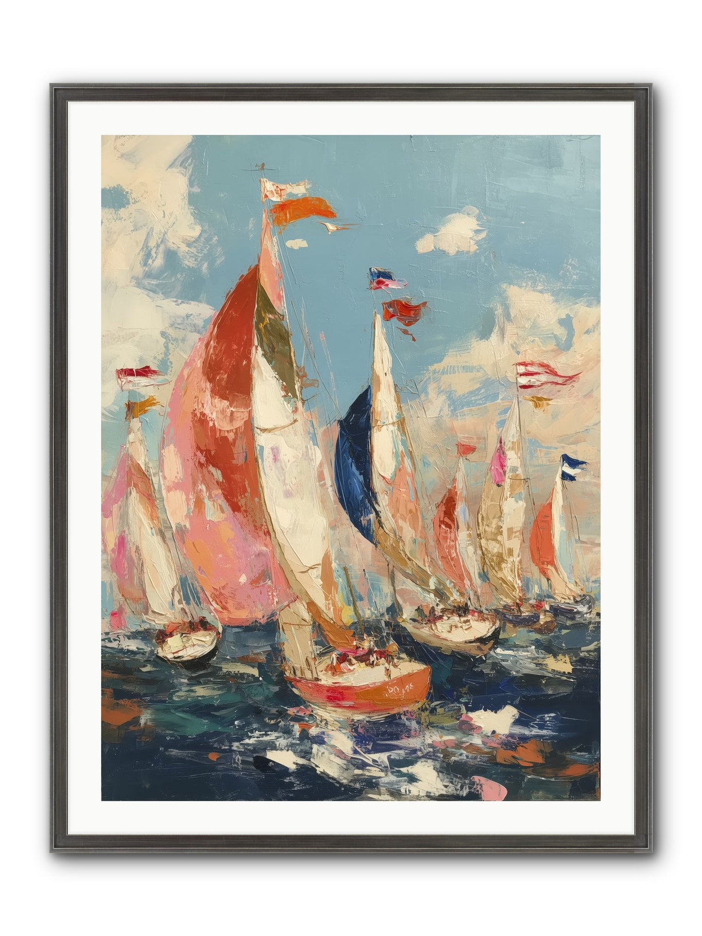 Wind And Wave Framed Print - Slimwoods Black/Silver 30x40