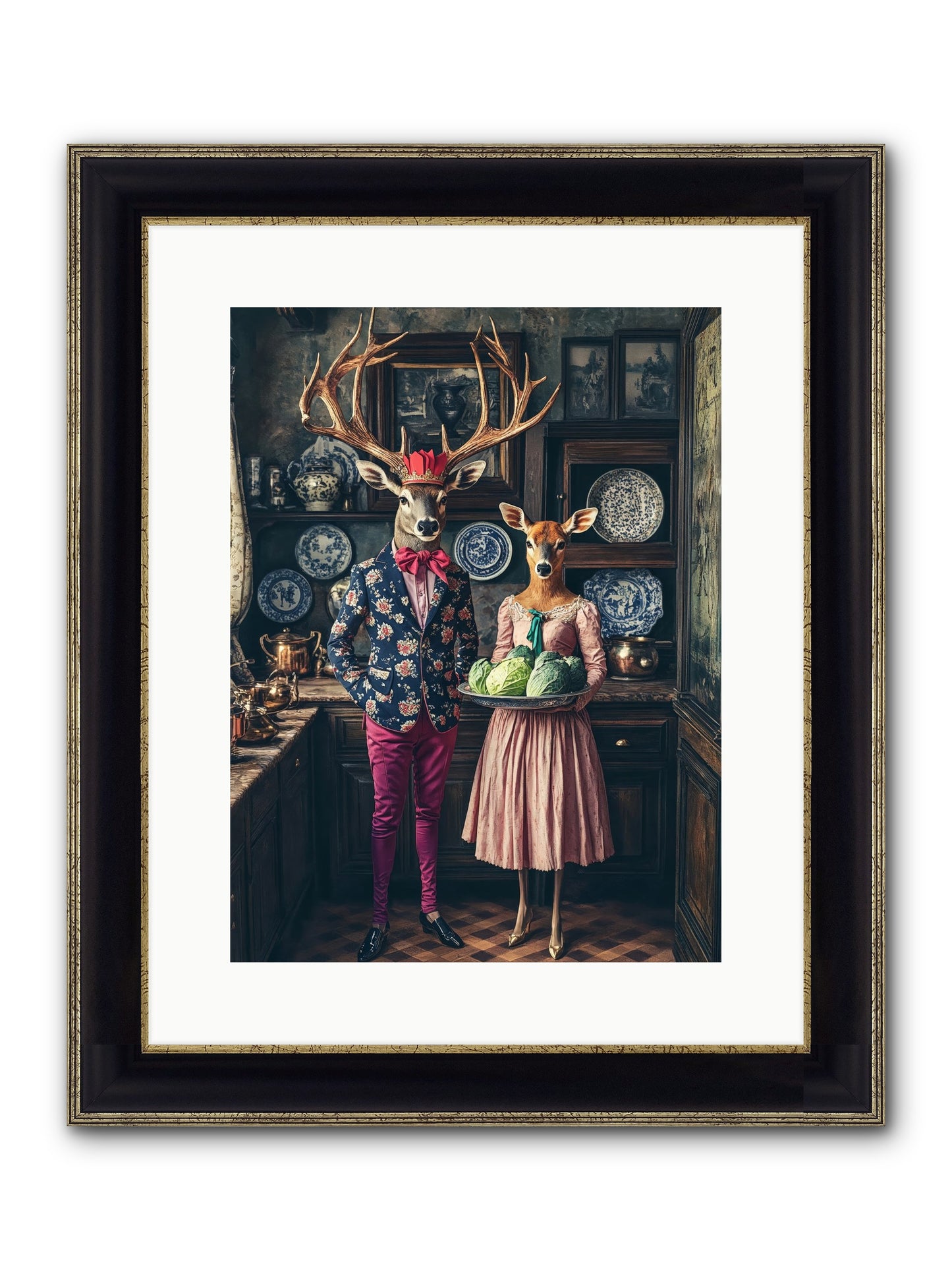 Wind Danced Through Supper Framed Print - Black & Gold 12x16