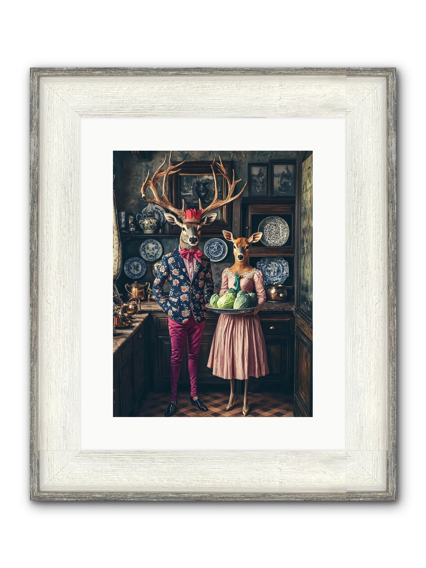 Wind Danced Through Supper Framed Print - Driftwood White 12x16