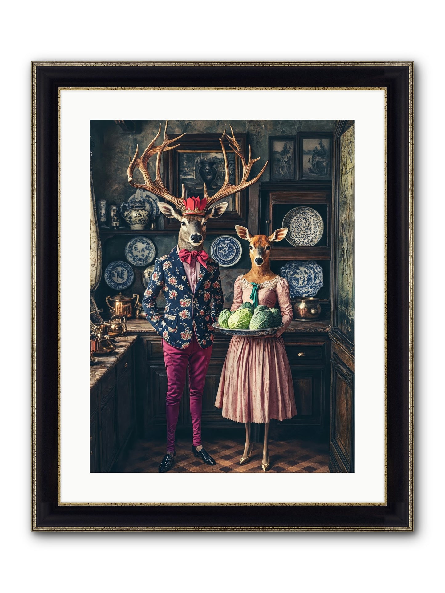 Wind Danced Through Supper Framed Print - Black & Gold 18x24