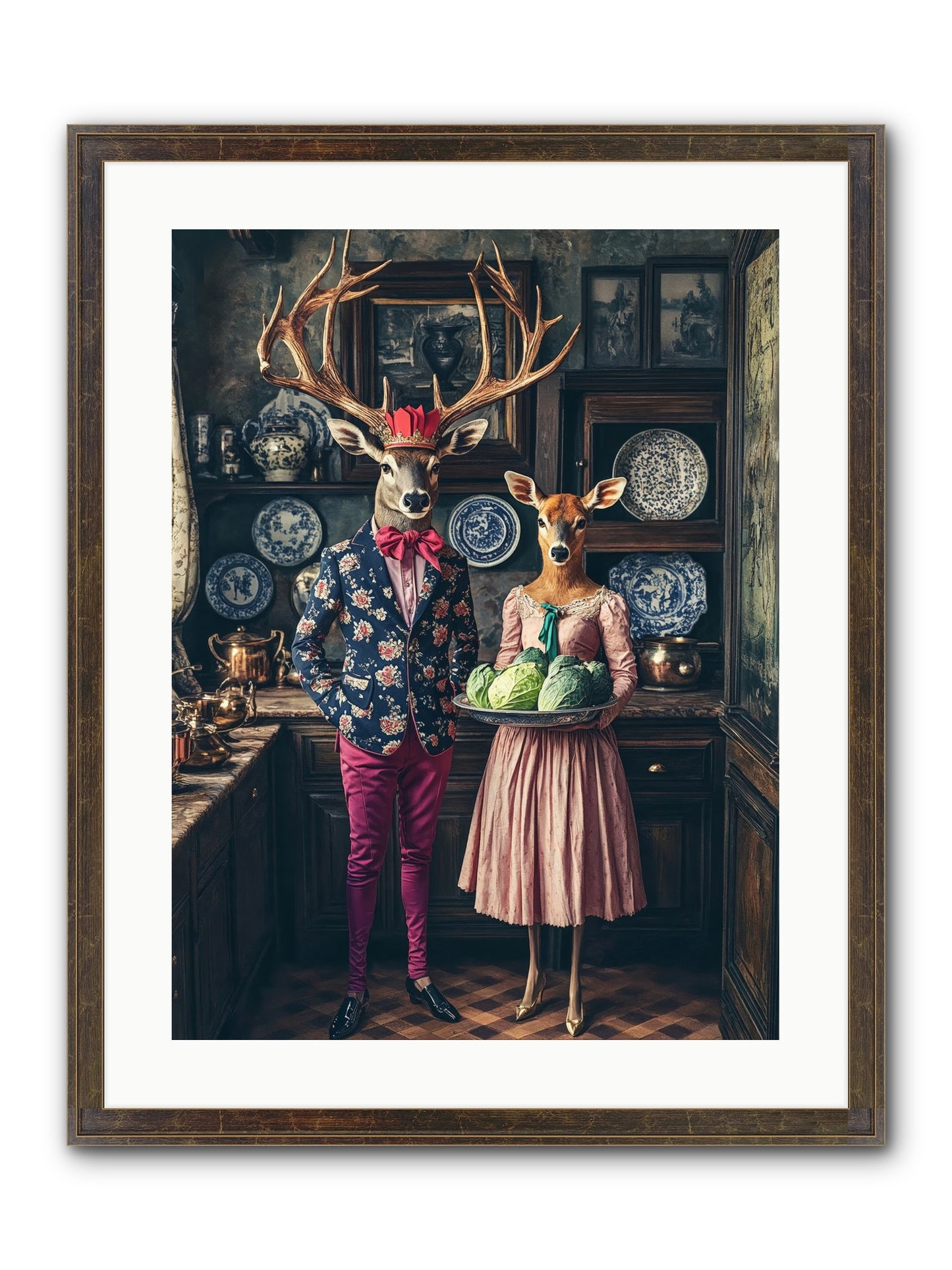 Wind Danced Through Supper Framed Print - Slimwoods Black/Gold 18x24