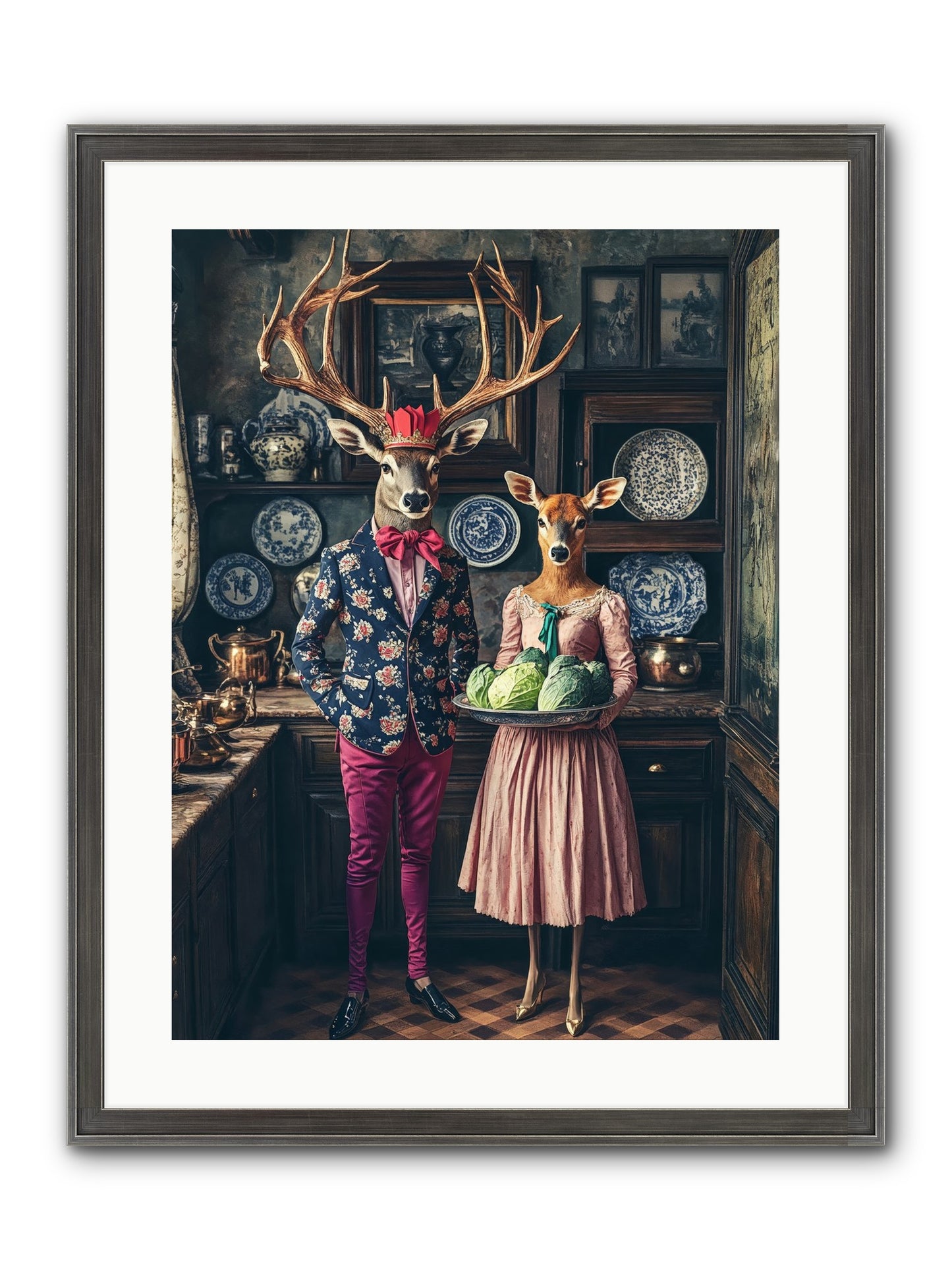 Wind Danced Through Supper Framed Print - Slimwoods Black/Silver 18x24