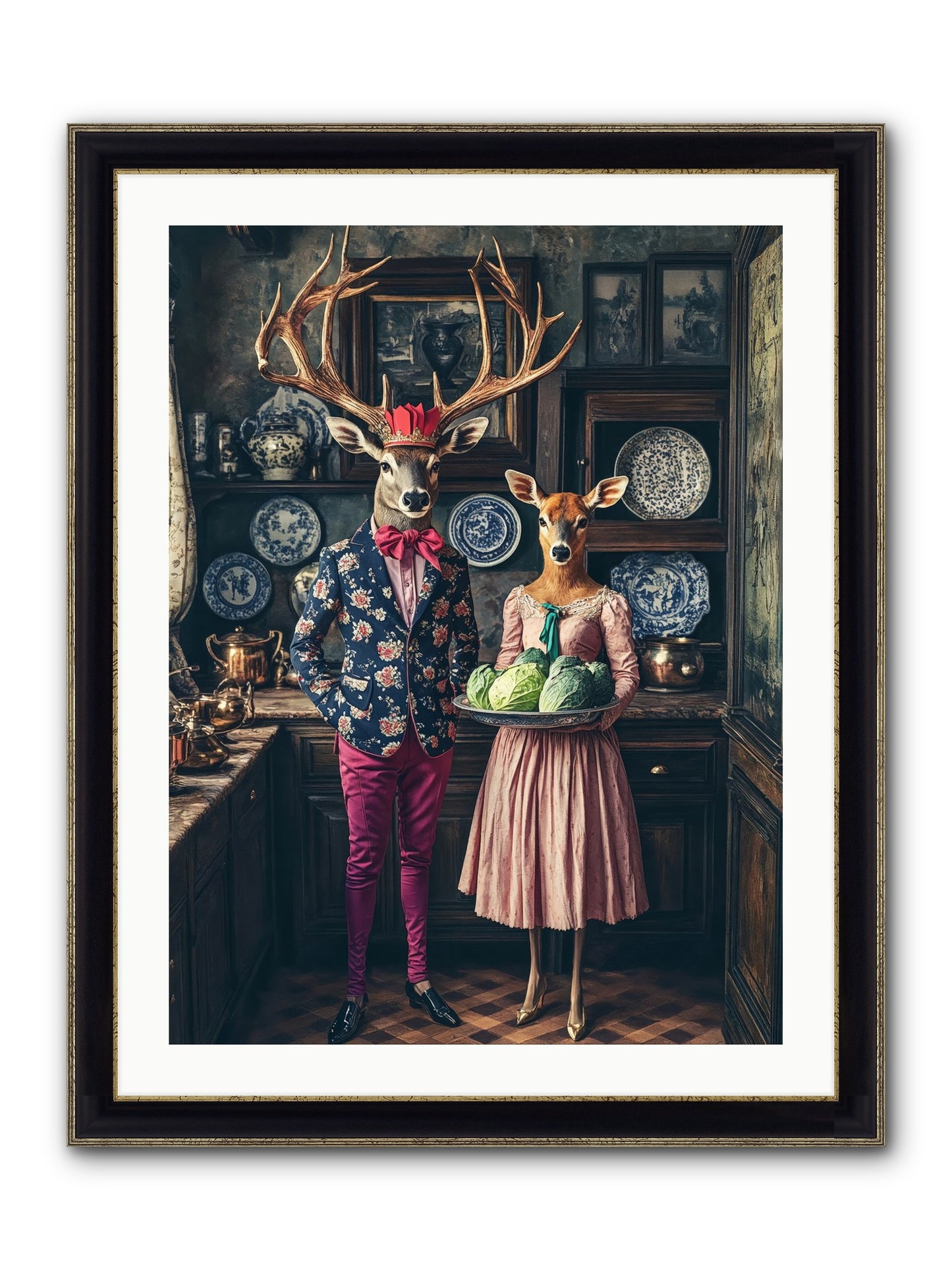 Wind Danced Through Supper Framed Print - Black & Gold 24x32