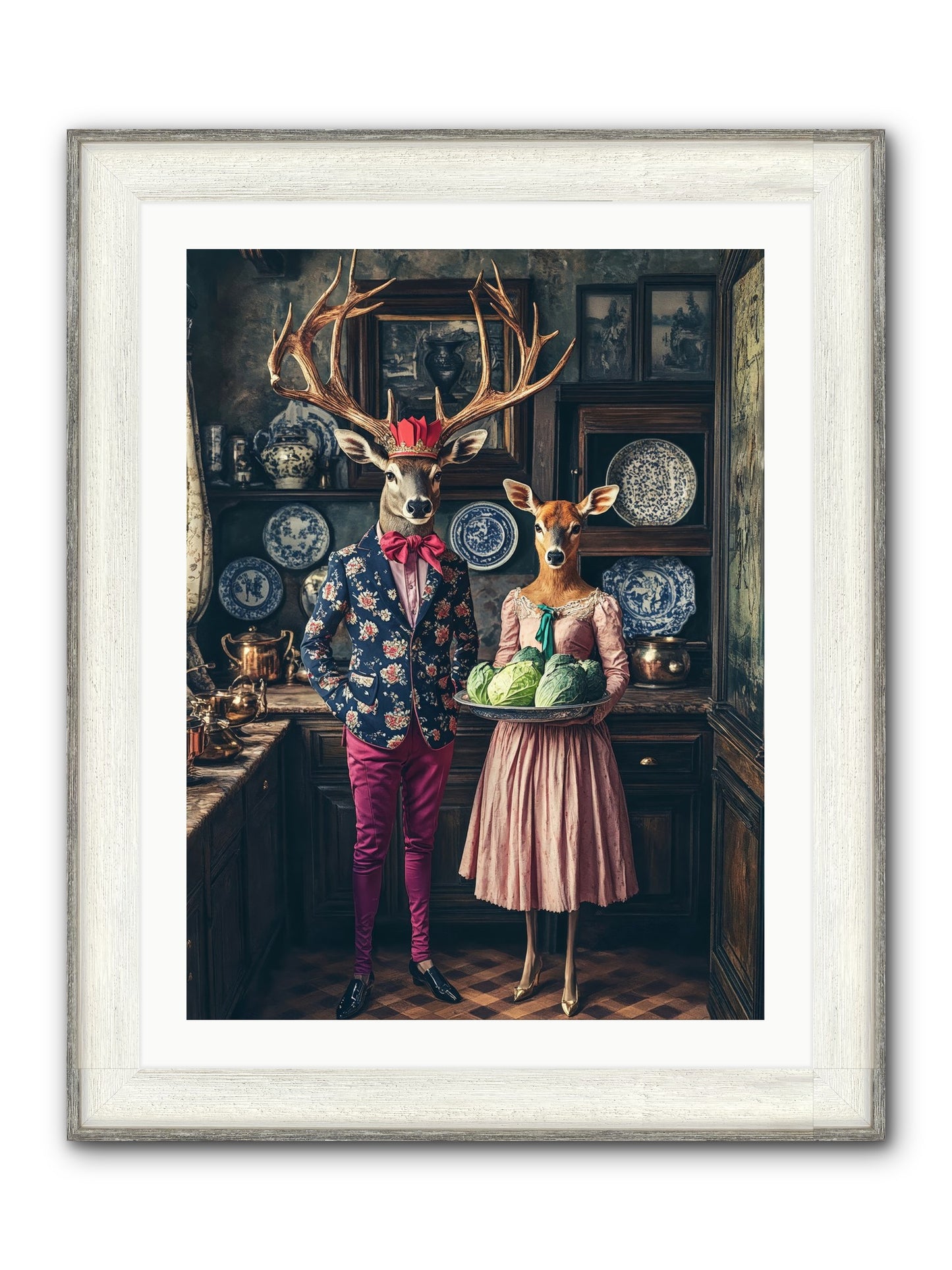 Wind Danced Through Supper Framed Print - Driftwood White 24x32