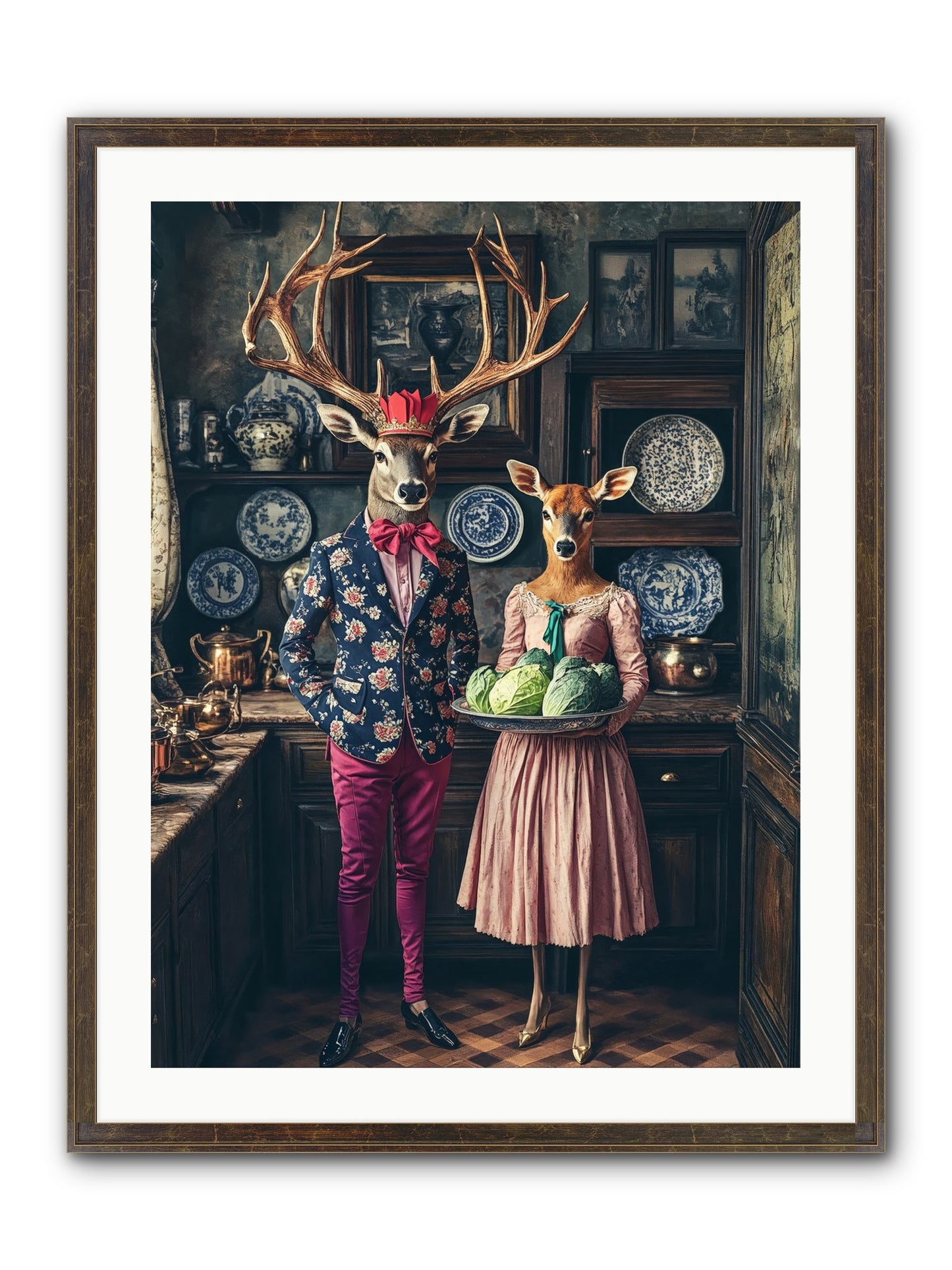 Wind Danced Through Supper Framed Print - Slimwoods Black/Gold 24x32
