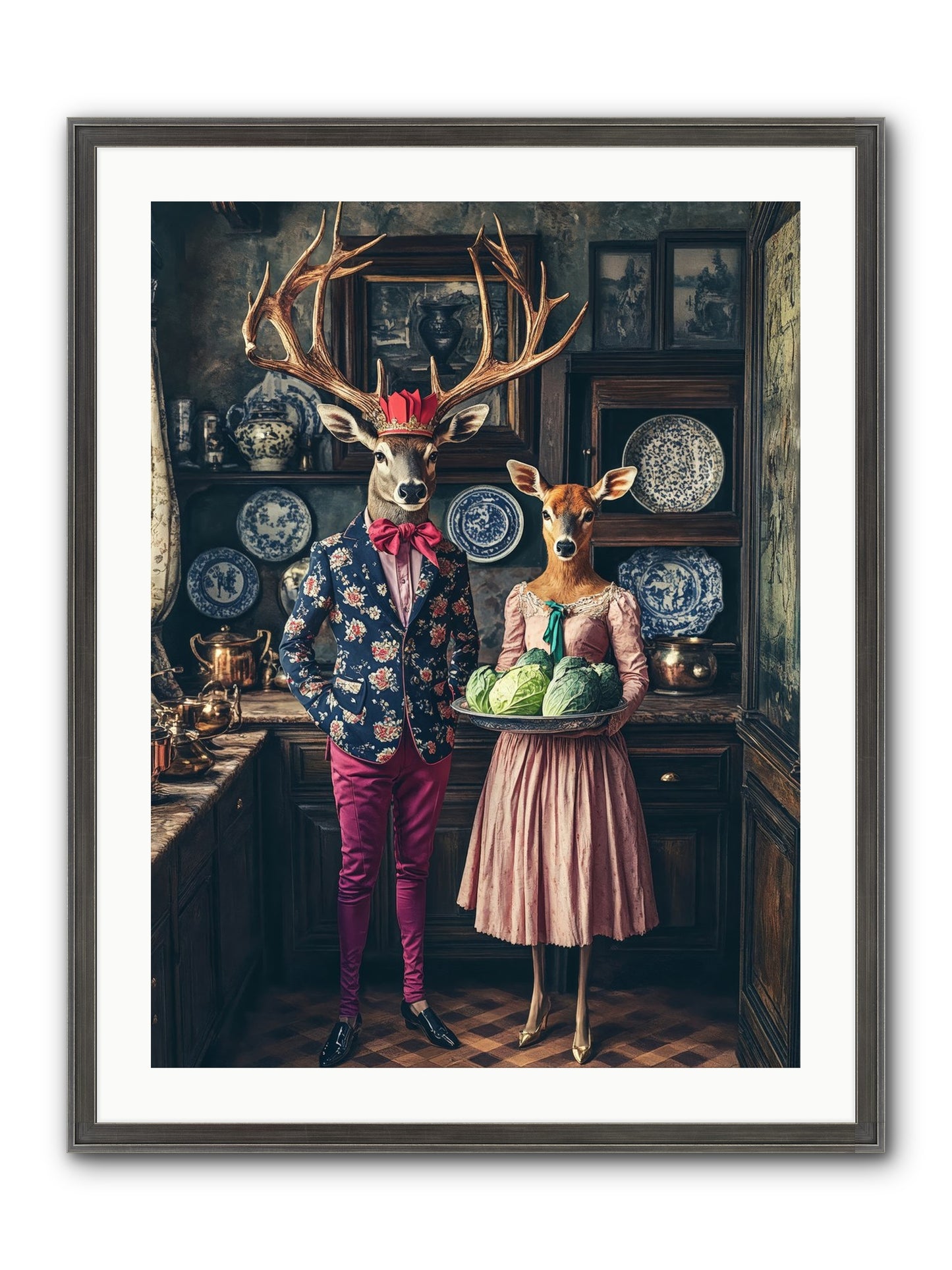 Wind Danced Through Supper Framed Print - Slimwoods Black/Silver 24x32