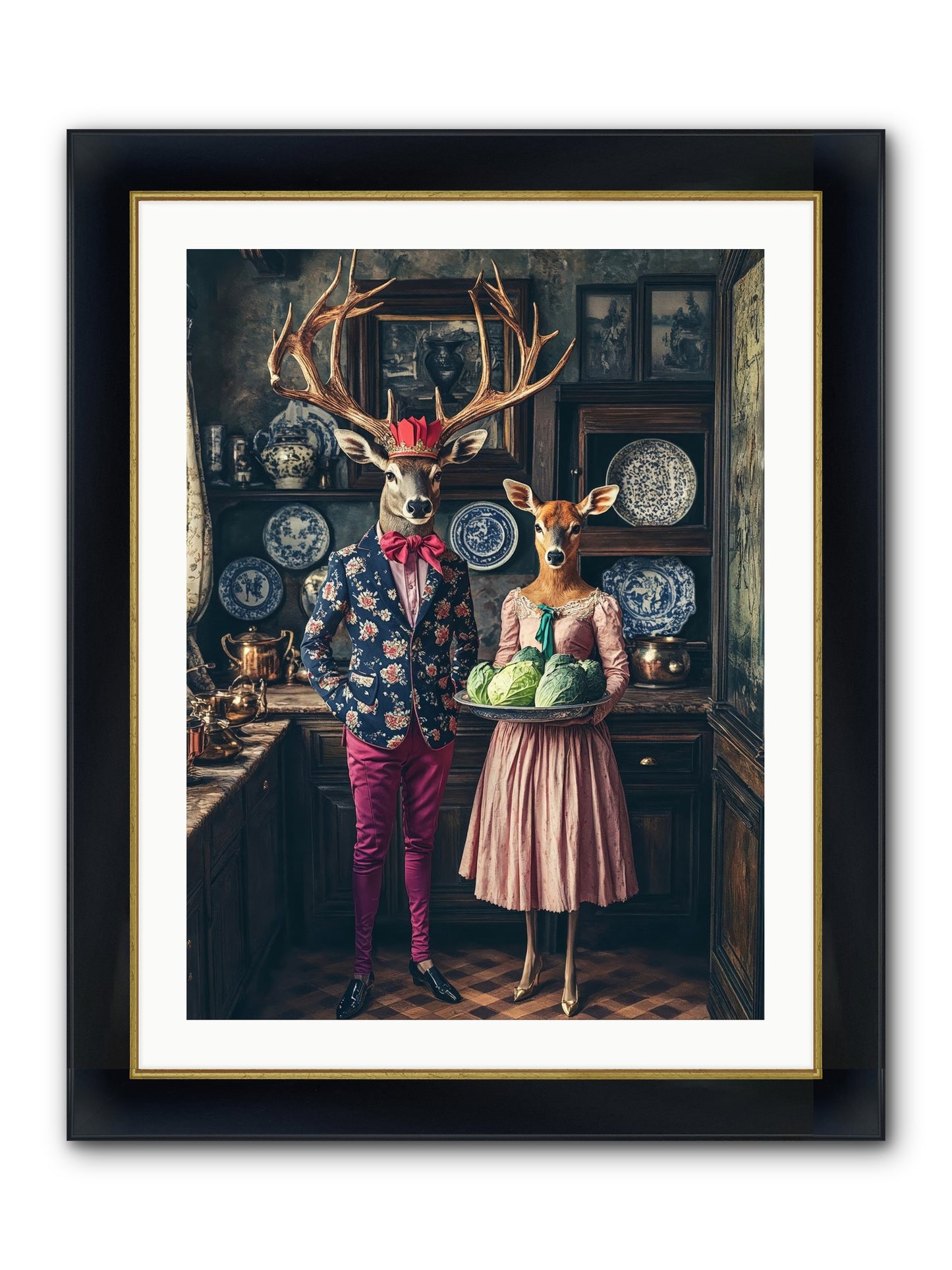 Wind Danced Through Supper Framed Print - Wide Black w/Gold 24x32