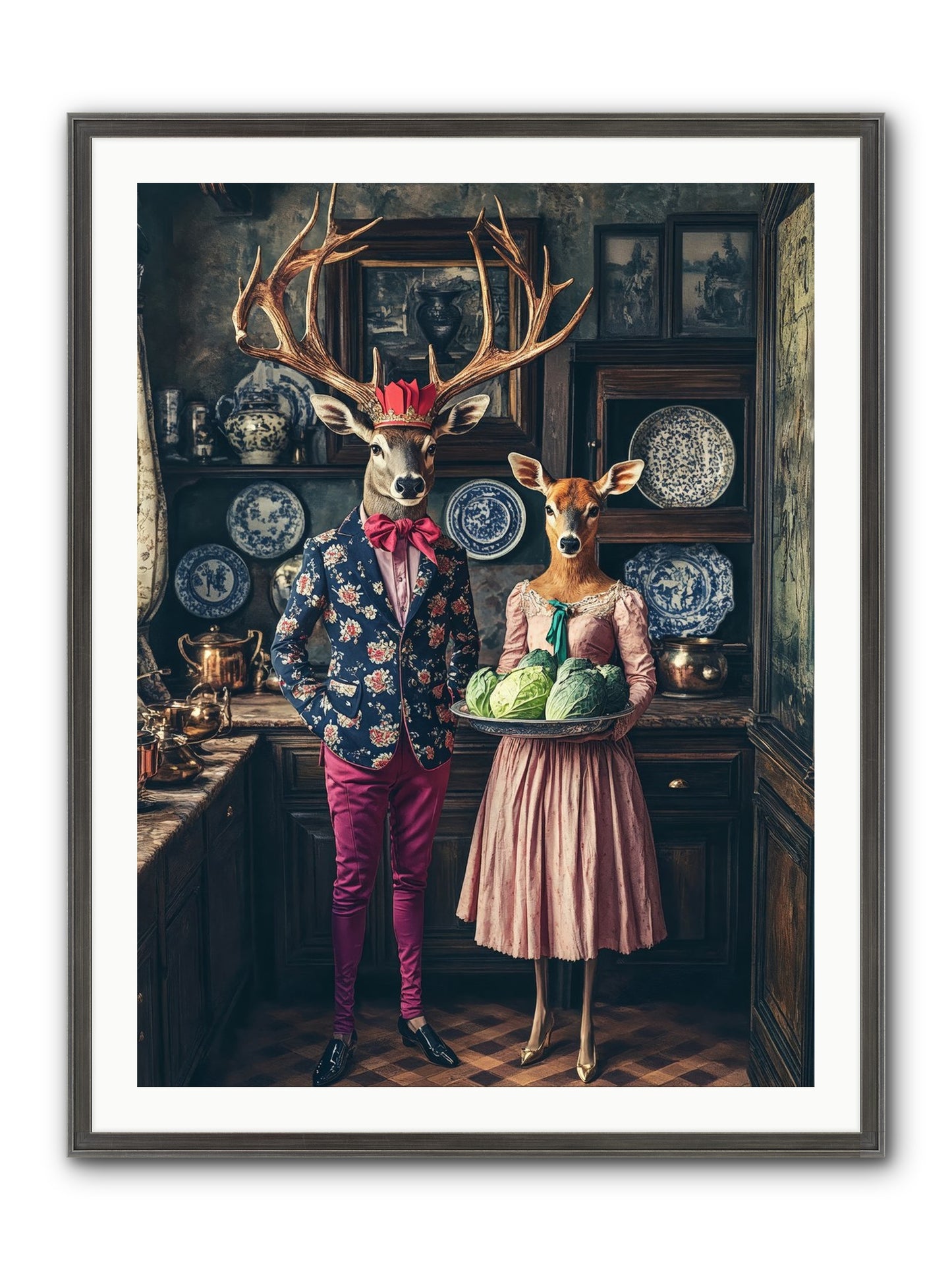 Wind Danced Through Supper Framed Print - Slimwoods Black/Silver 30x40