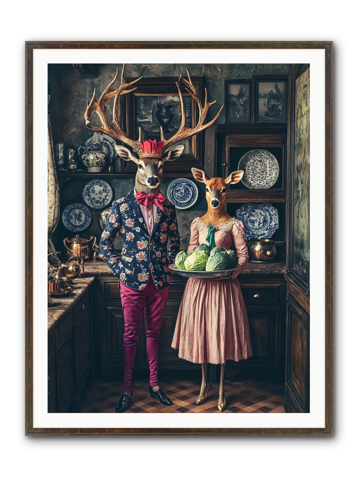 Wind Danced Through Supper Framed Print - Slimwoods Black/Gold 36x48