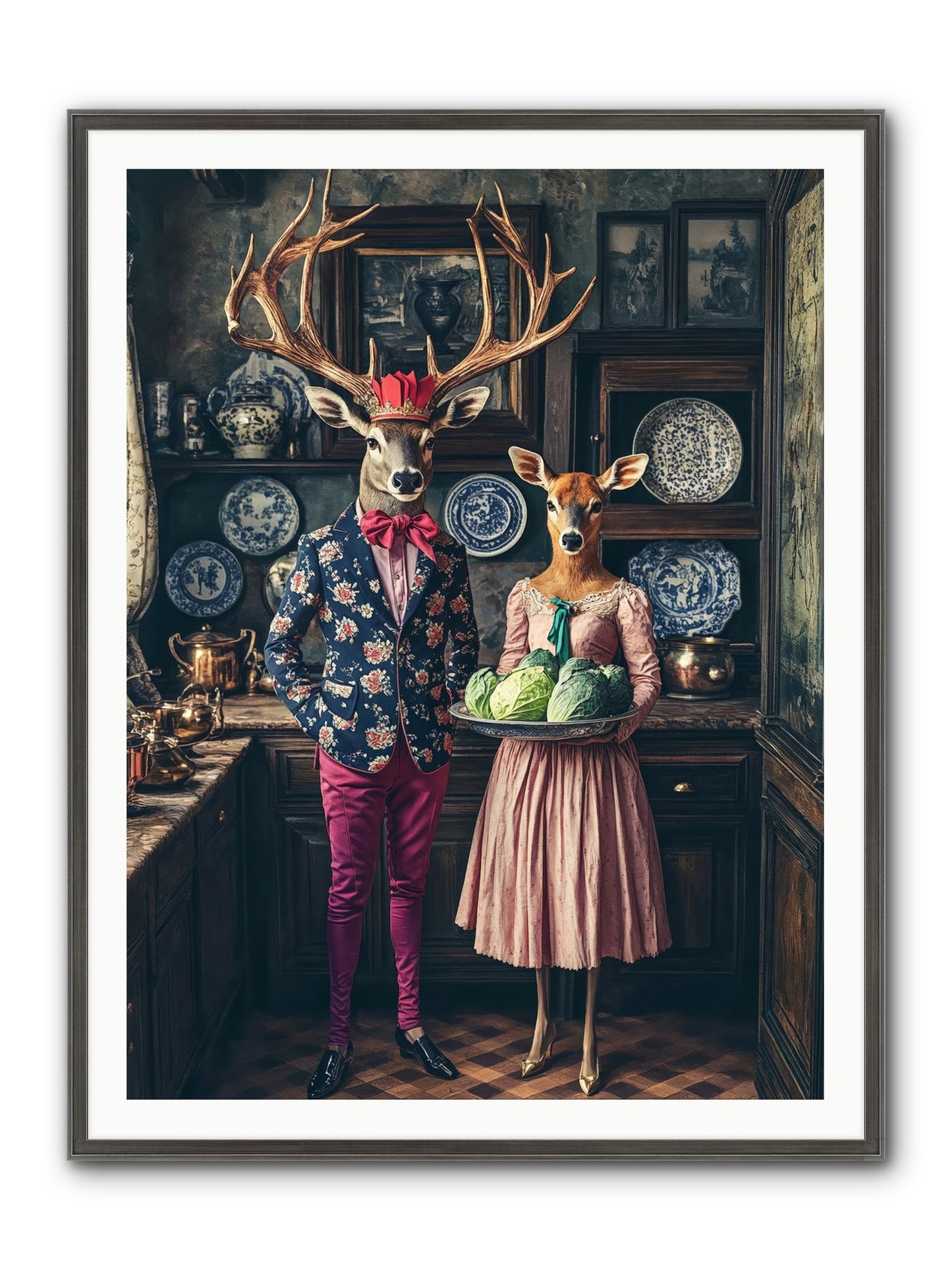 Wind Danced Through Supper Framed Print - Slimwoods Black/Silver 36x48