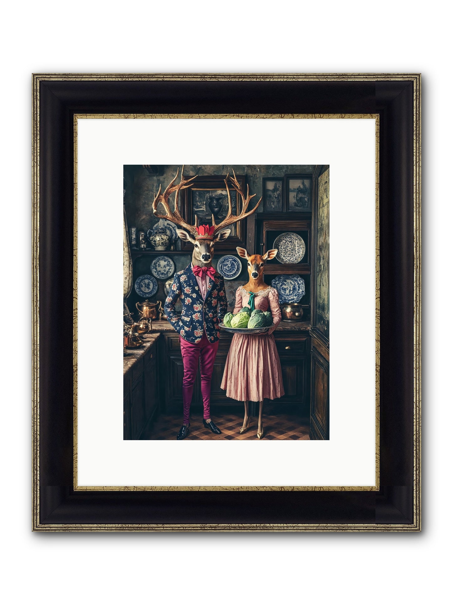 Wind Danced Through Supper Framed Print - Black & Gold 9x12