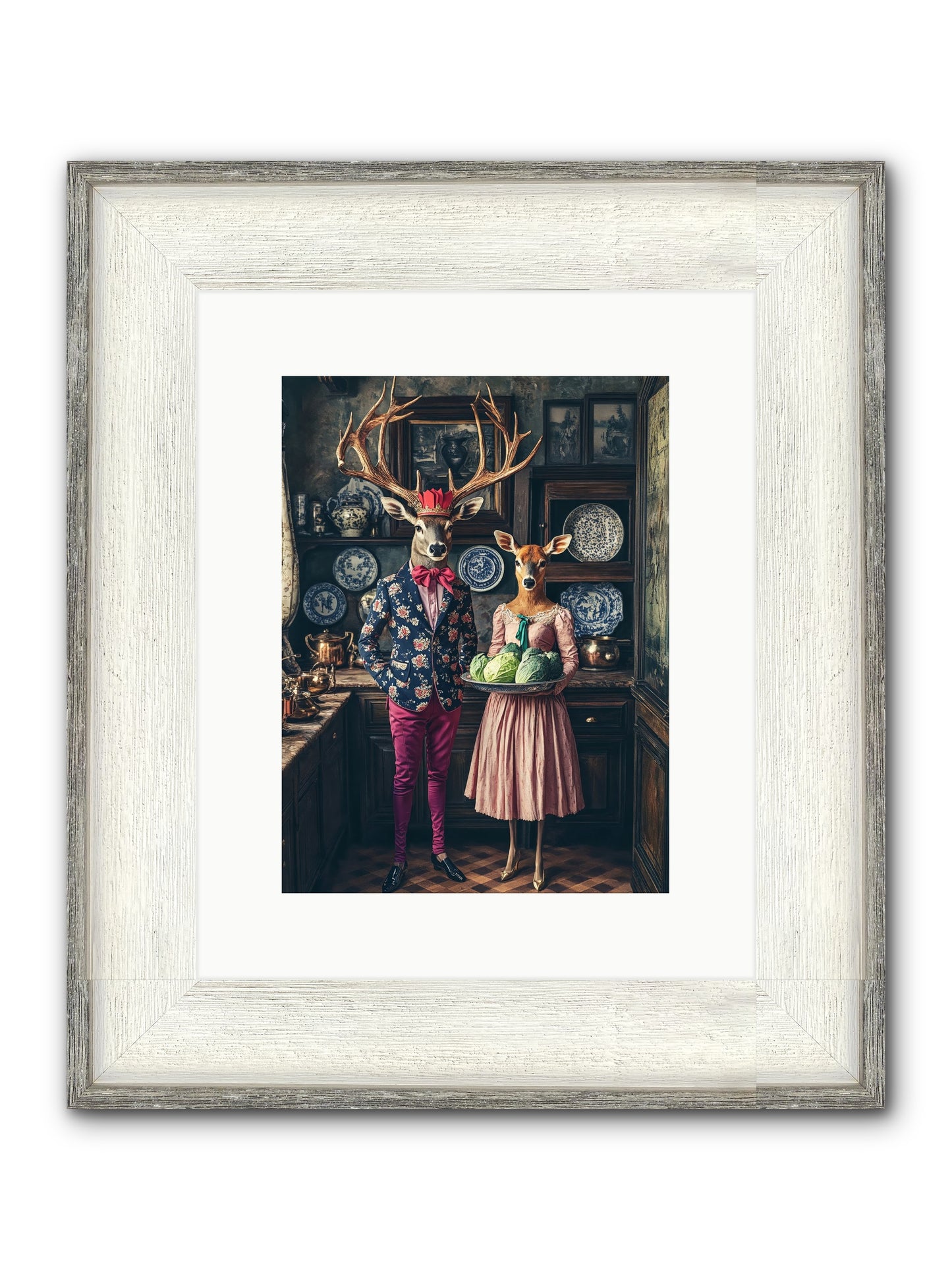 Wind Danced Through Supper Framed Print - Driftwood White 9x12