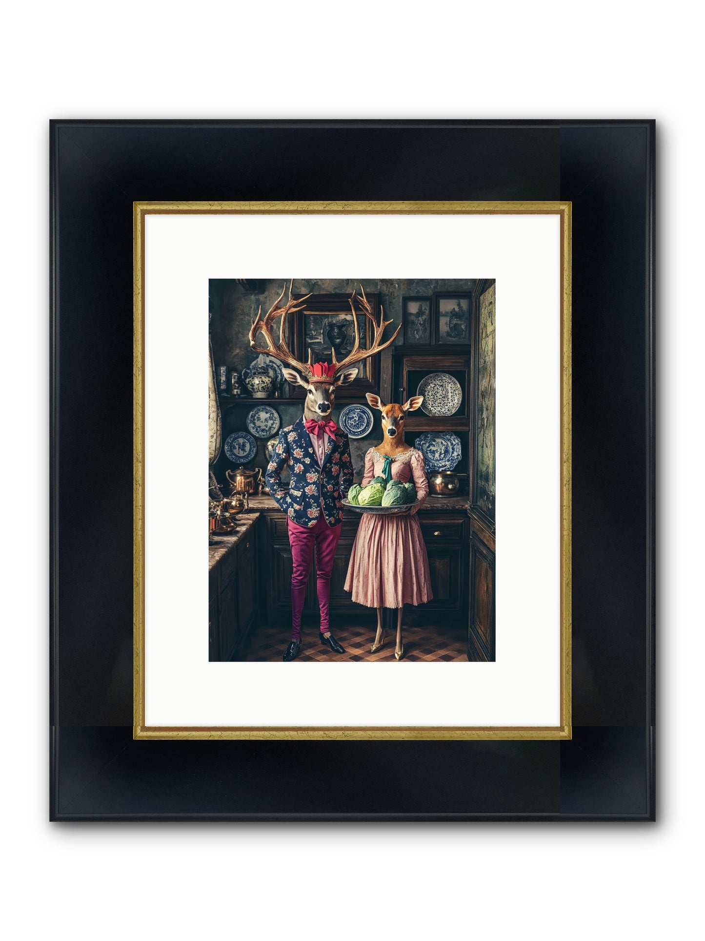 Wind Danced Through Supper Framed Print - Wide Black w/Gold 9x12