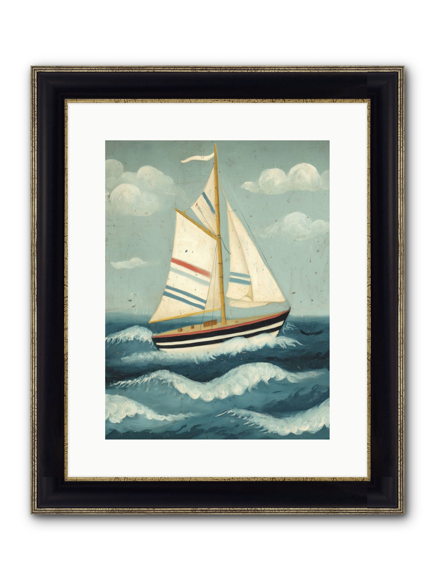 Wind Dancer Framed Print - Black & Gold 12x16