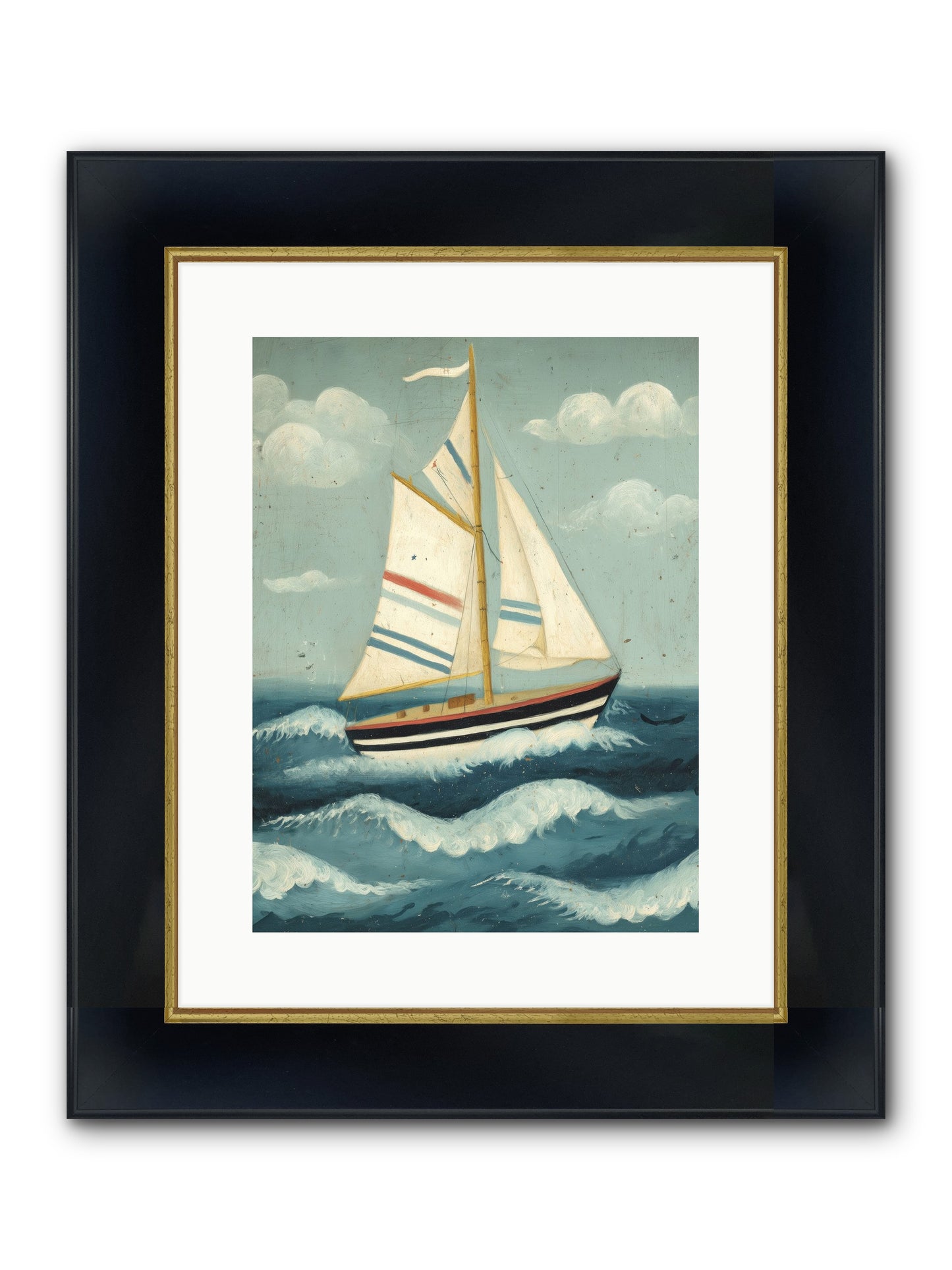 Wind Dancer Framed Print - Wide Black w/Gold 12x16