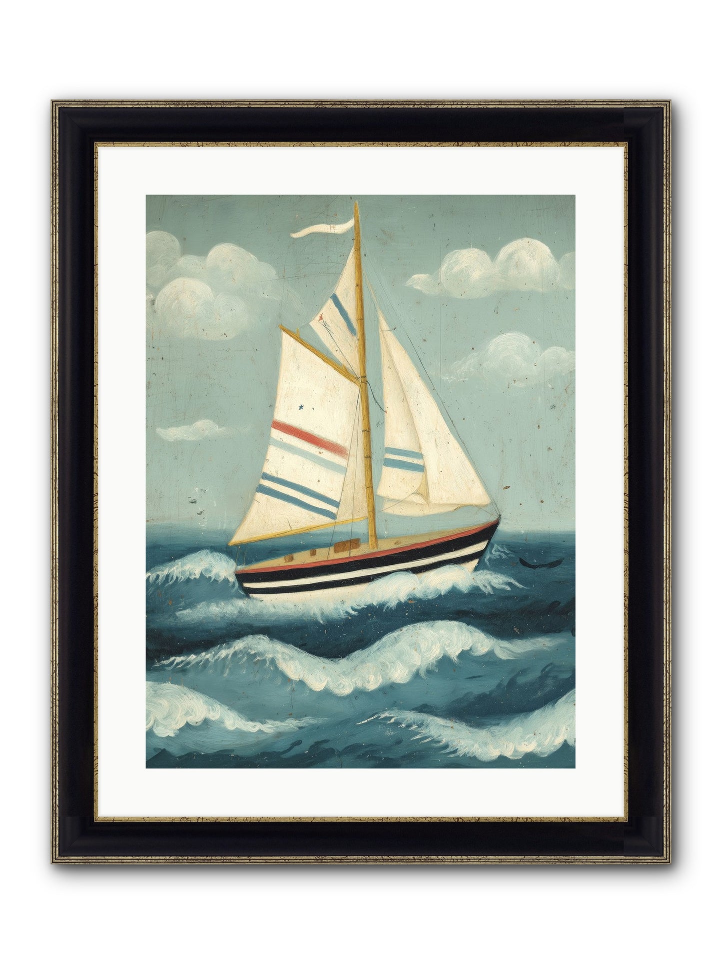 Wind Dancer Framed Print - Black & Gold 18x24