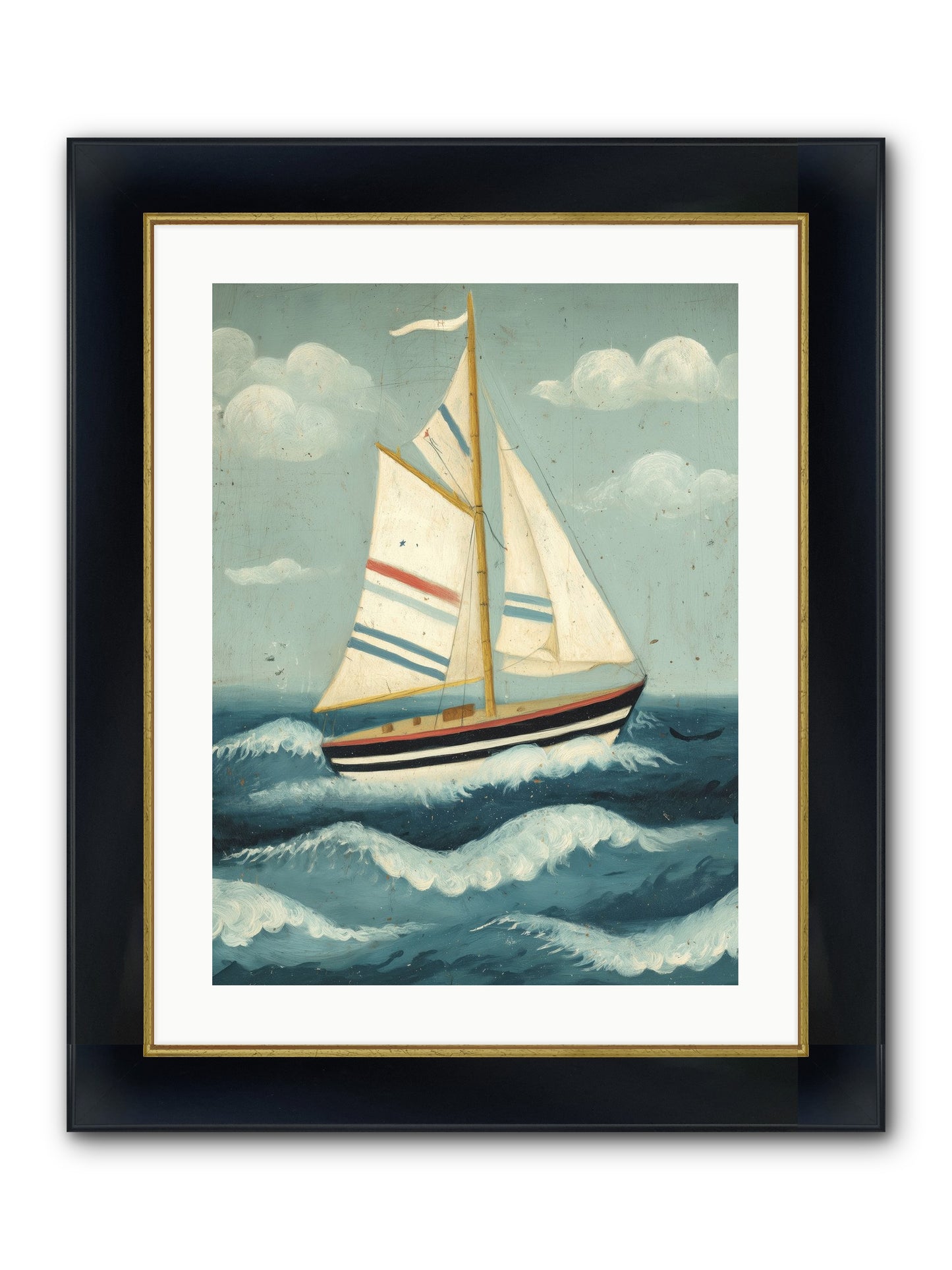 Wind Dancer Framed Print - Wide Black w/Gold 18x24