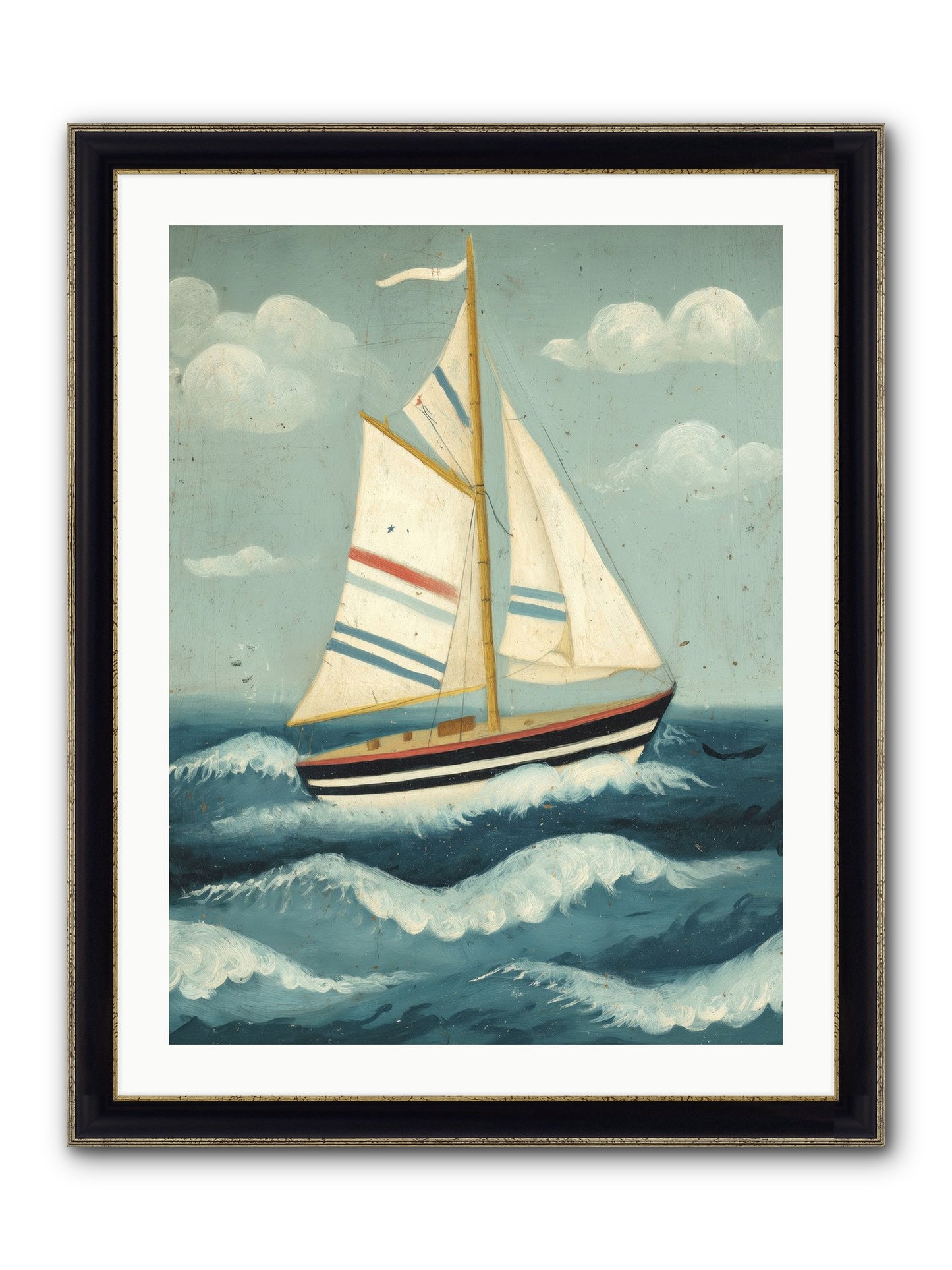 Wind Dancer Framed Print - Black & Gold 24x32