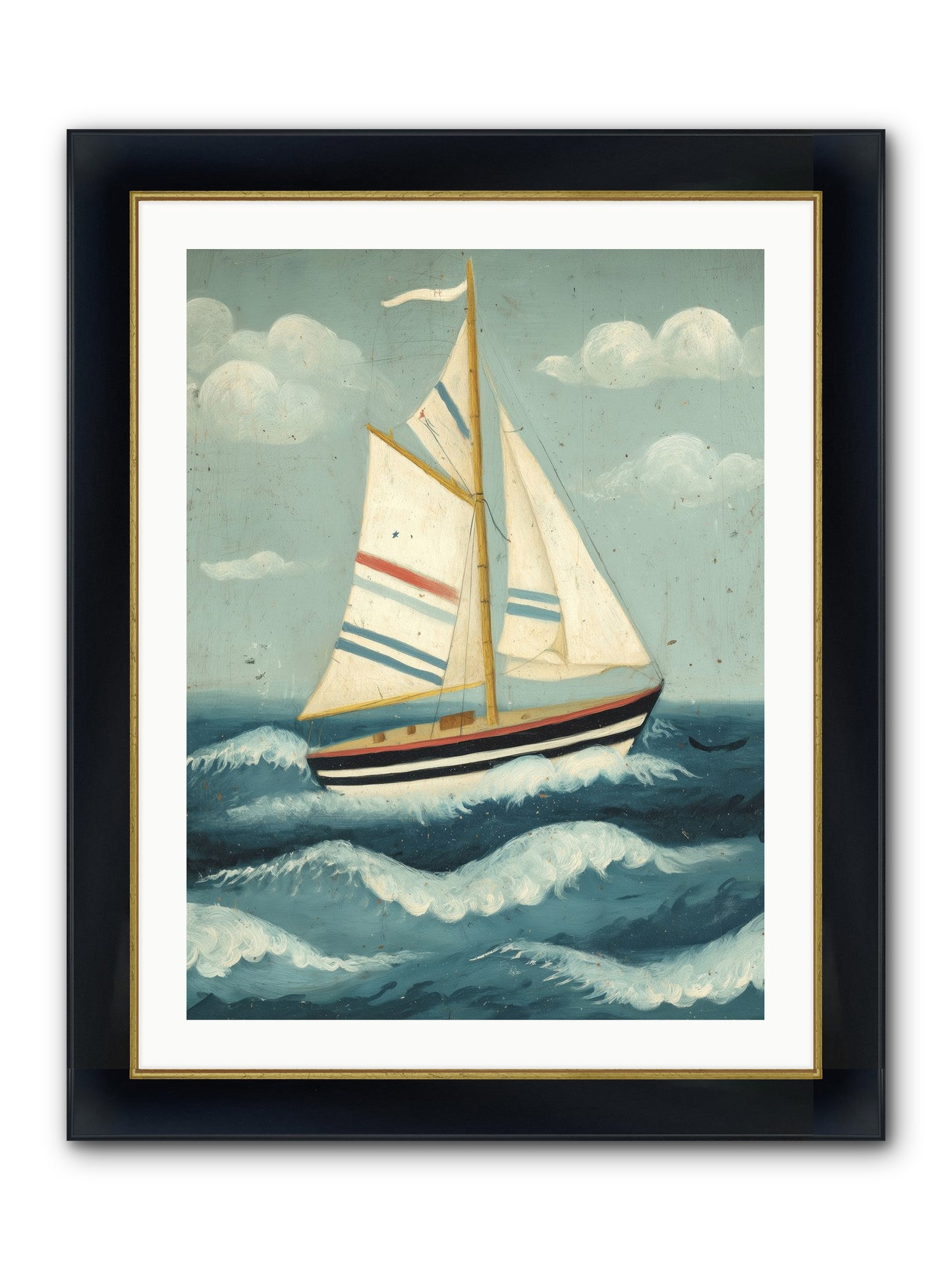 Wind Dancer Framed Print - Wide Black w/Gold 24x32