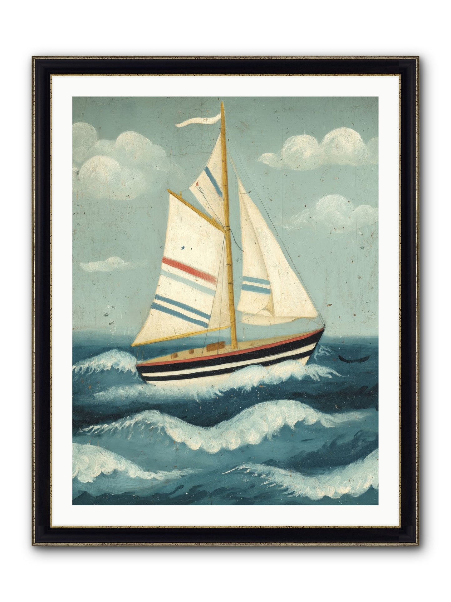 Wind Dancer Framed Print - Black & Gold 30x40