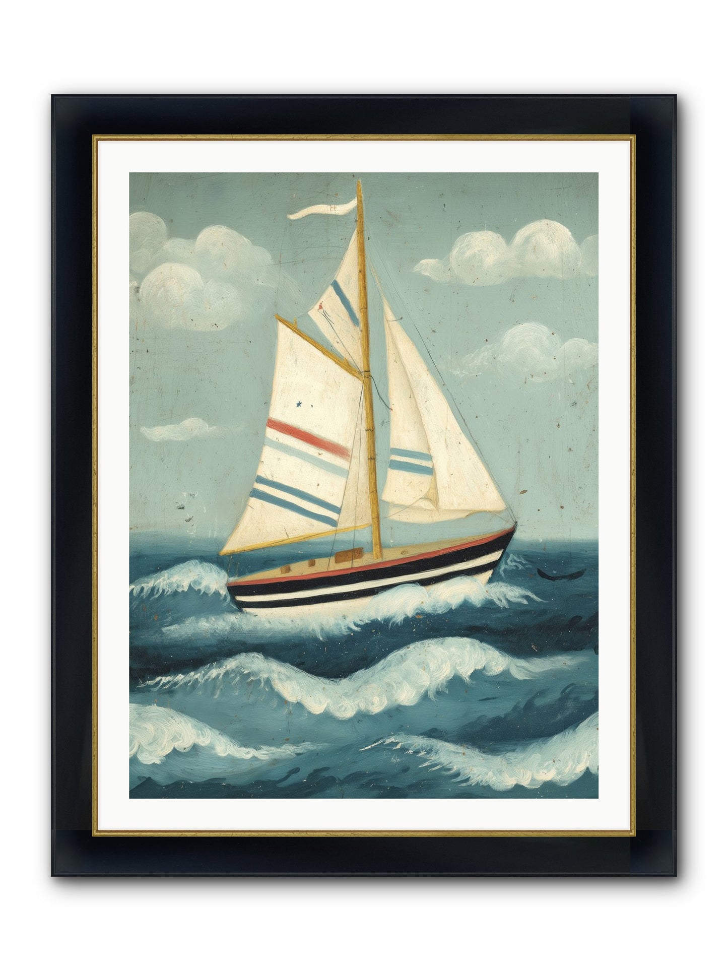 Wind Dancer Framed Print - Wide Black w/Gold 30x40