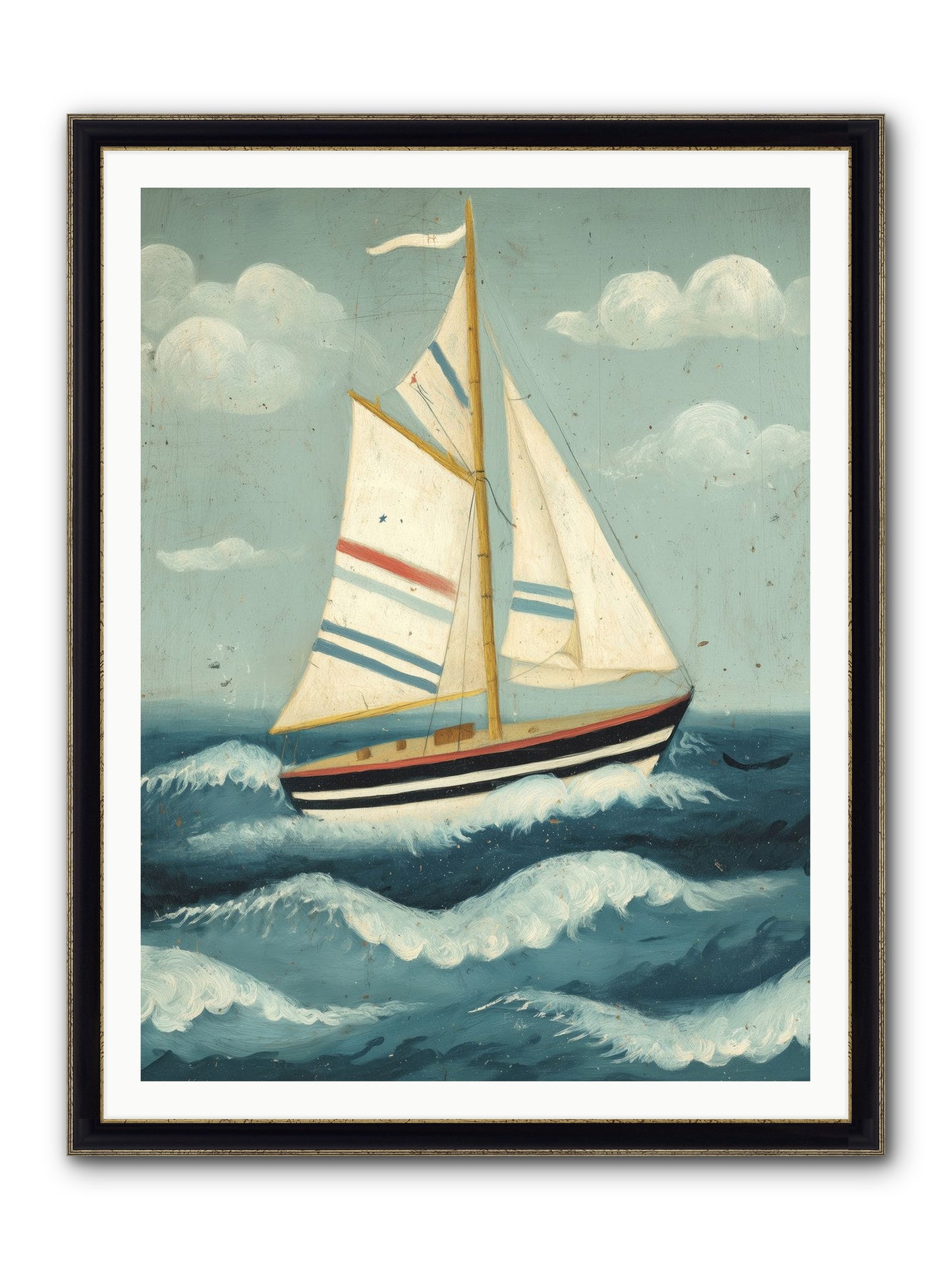 Wind Dancer Framed Print - Black & Gold 36x48