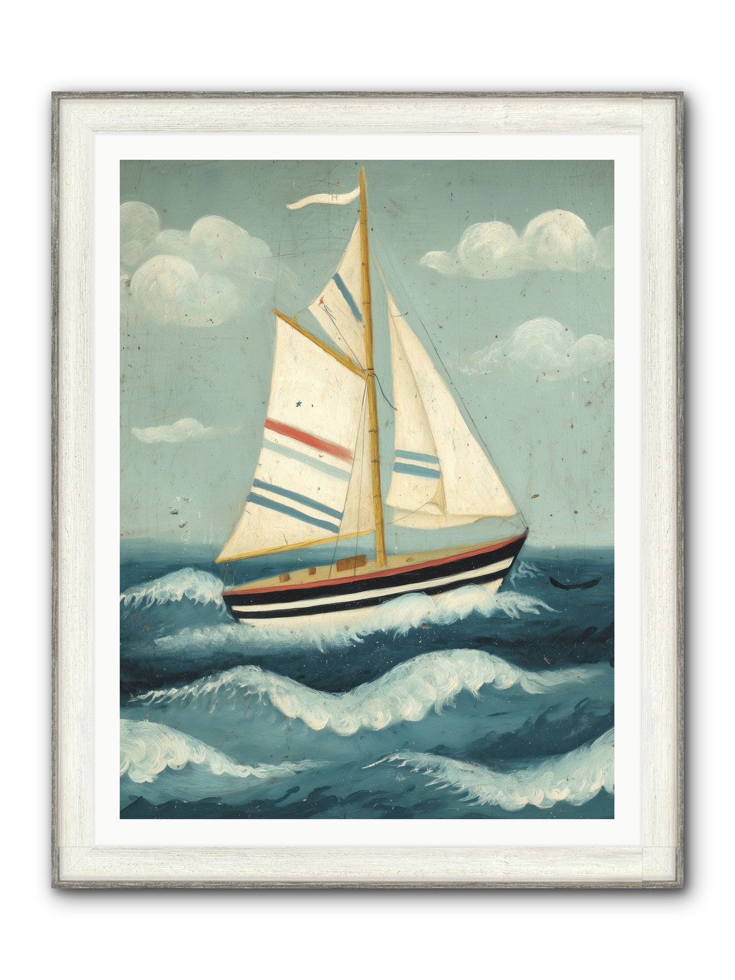 Wind Dancer Framed Print - Driftwood White 36x48