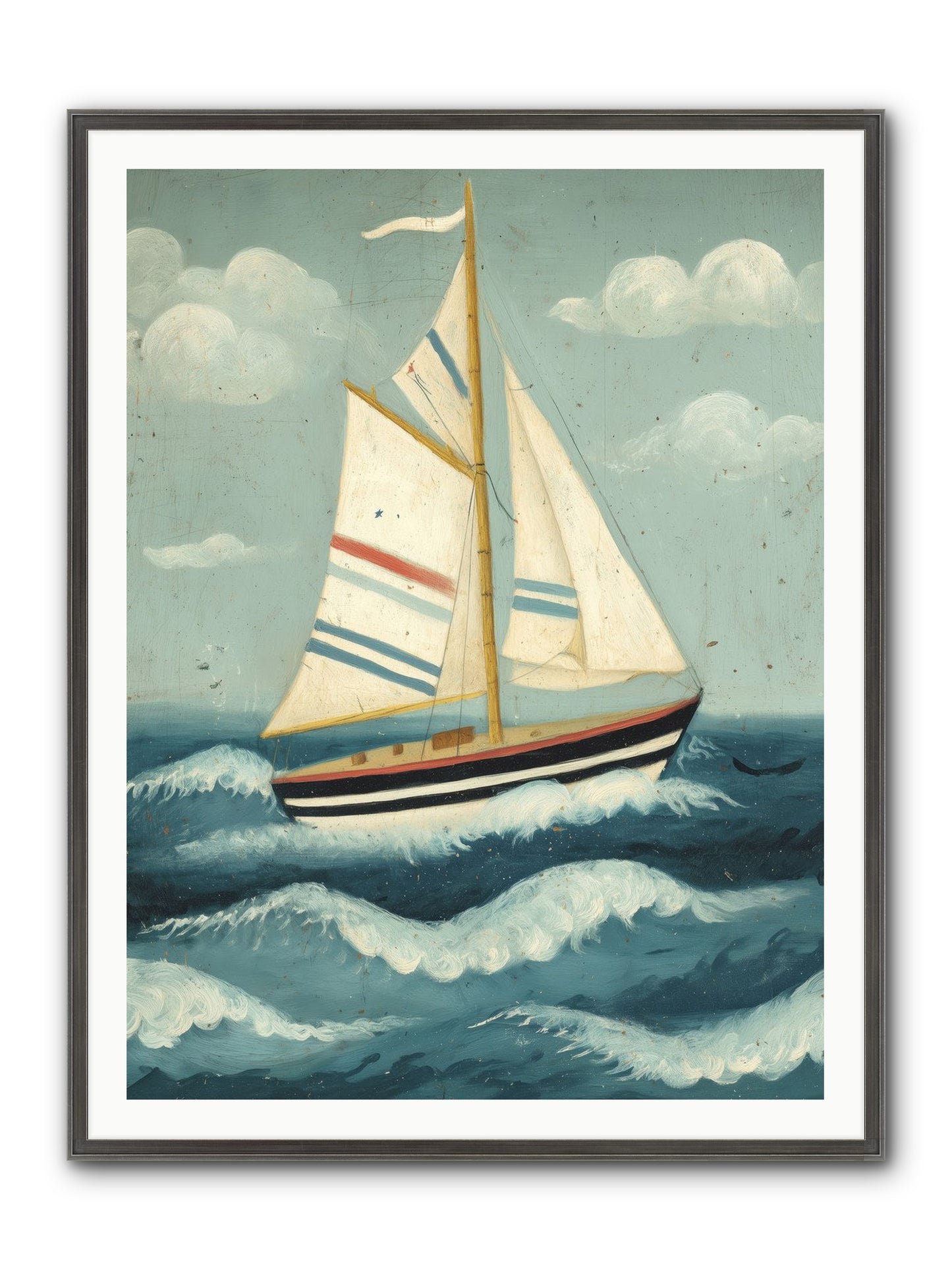 Wind Dancer Framed Print - Slimwoods Black/Silver 36x48