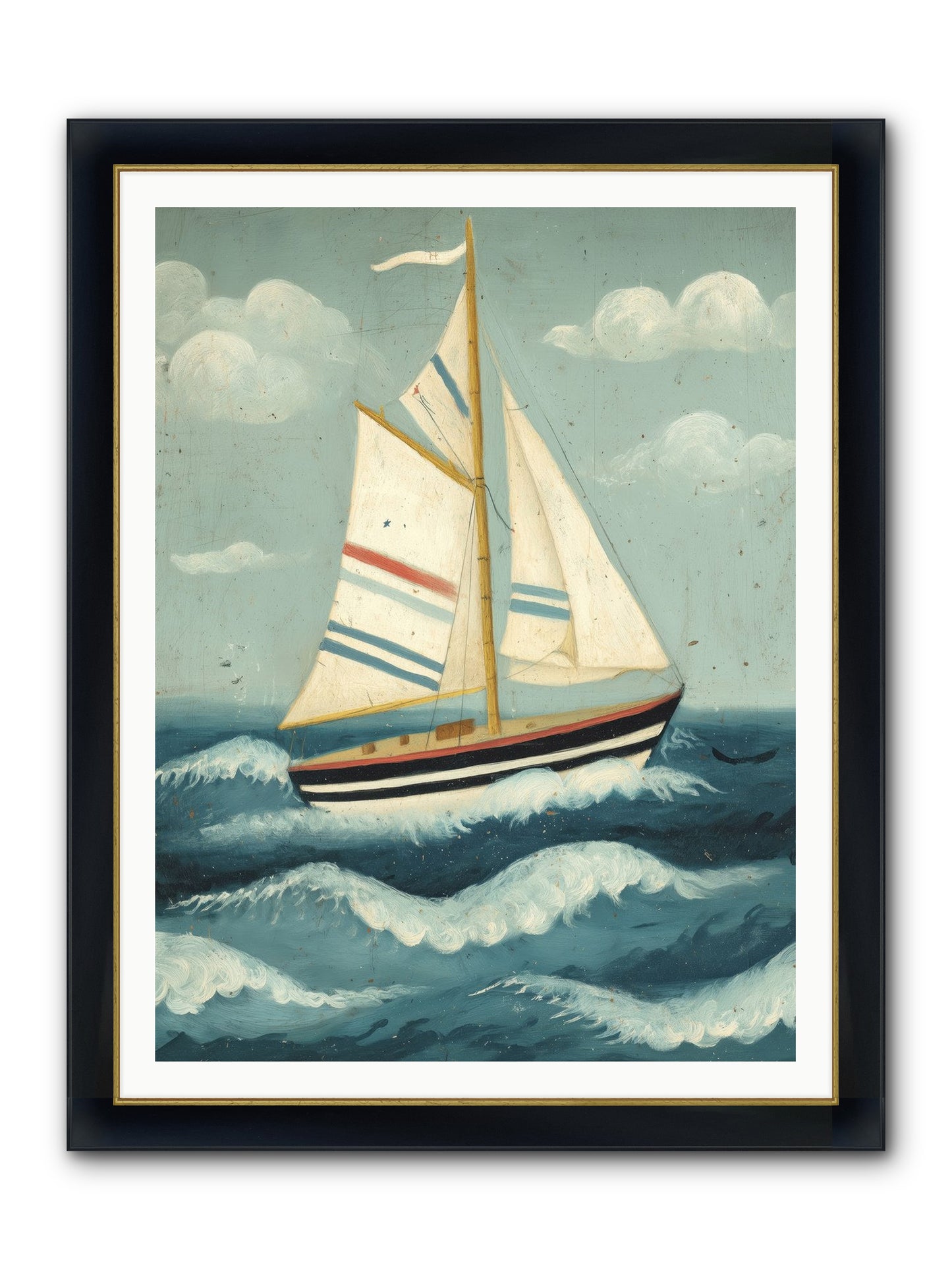 Wind Dancer Framed Print - Wide Black w/Gold 36x48