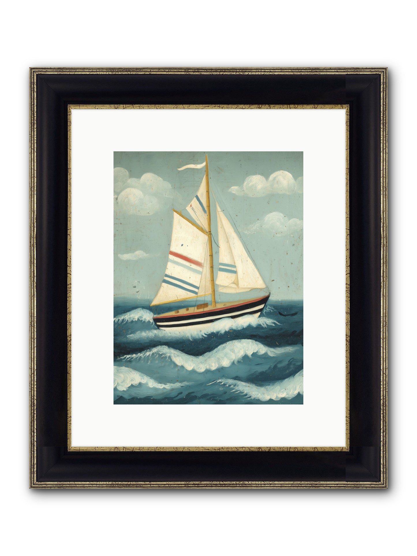 Wind Dancer Framed Print - Black & Gold 9x12