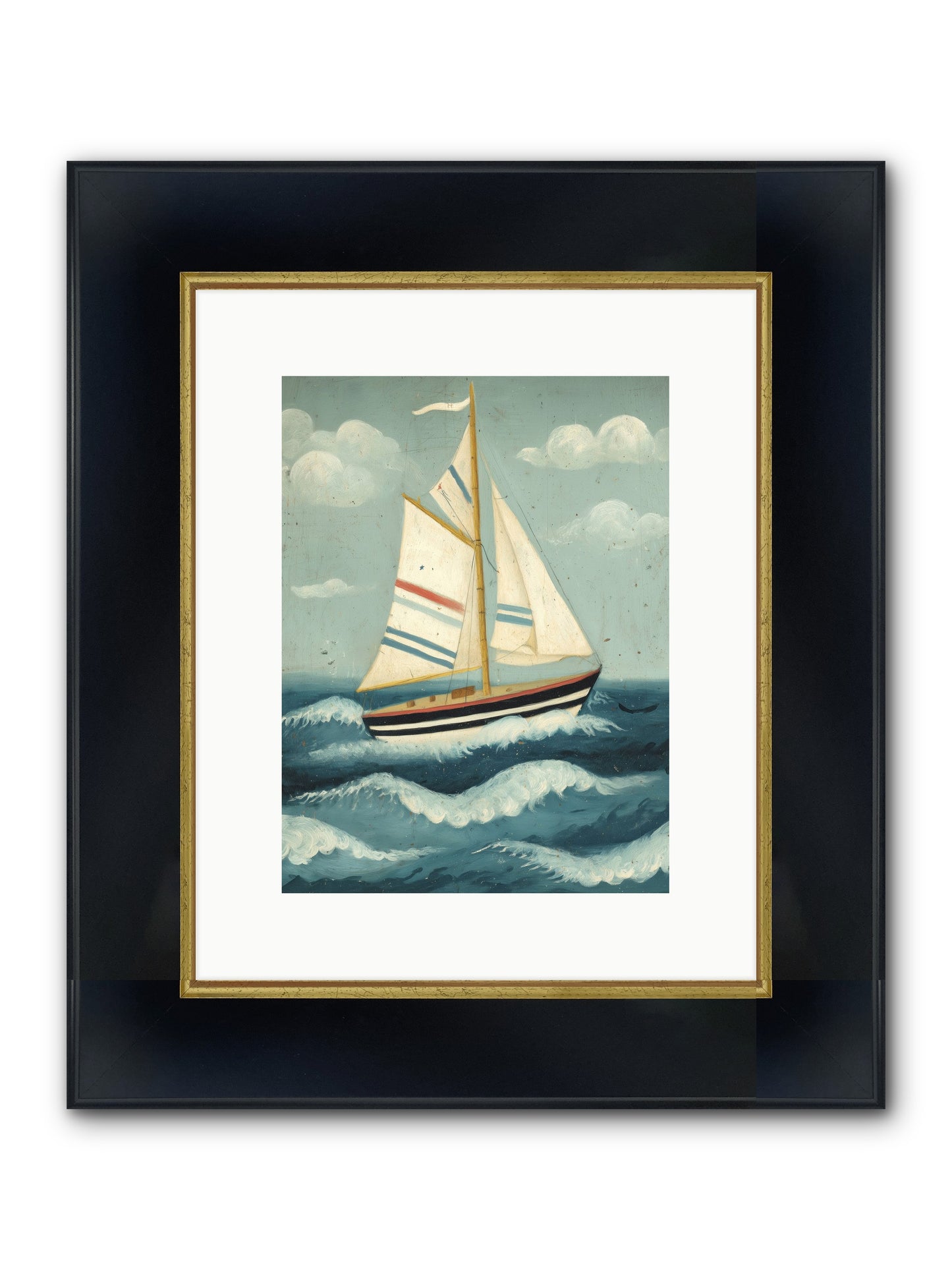 Wind Dancer Framed Print - Wide Black w/Gold 9x12