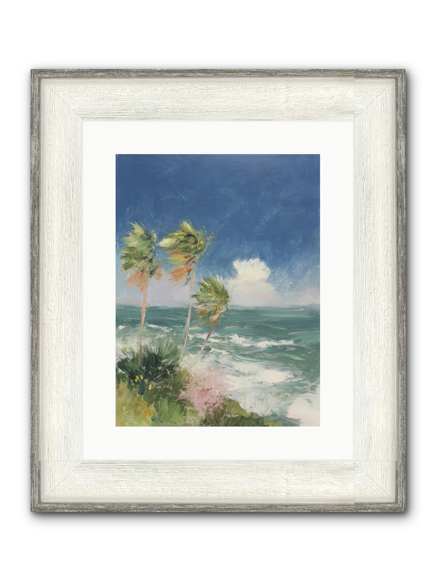 Wind-Kissed Wandering Framed Print - Driftwood White 12x16