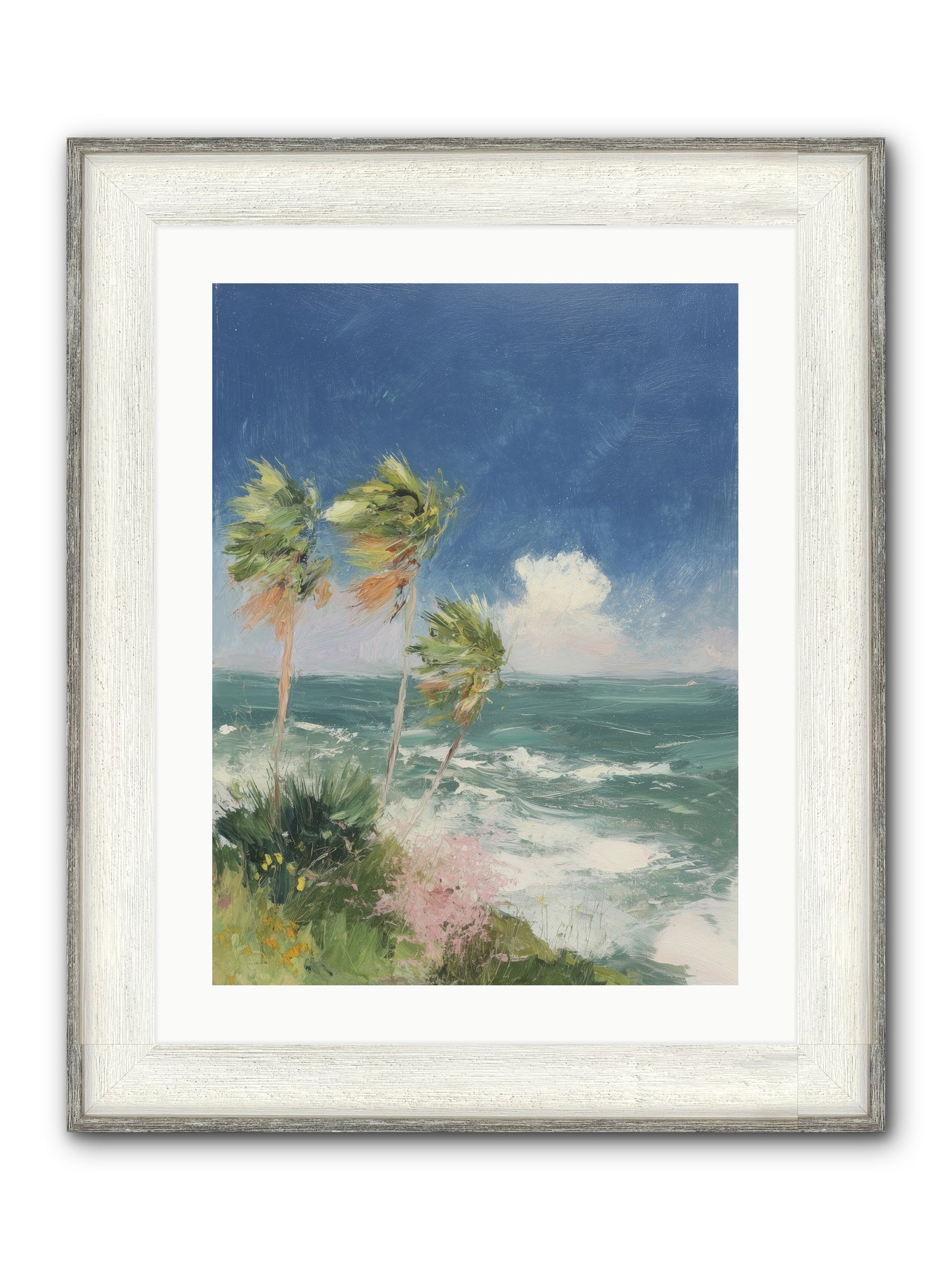 Wind-Kissed Wandering Framed Print - Driftwood White 18x24