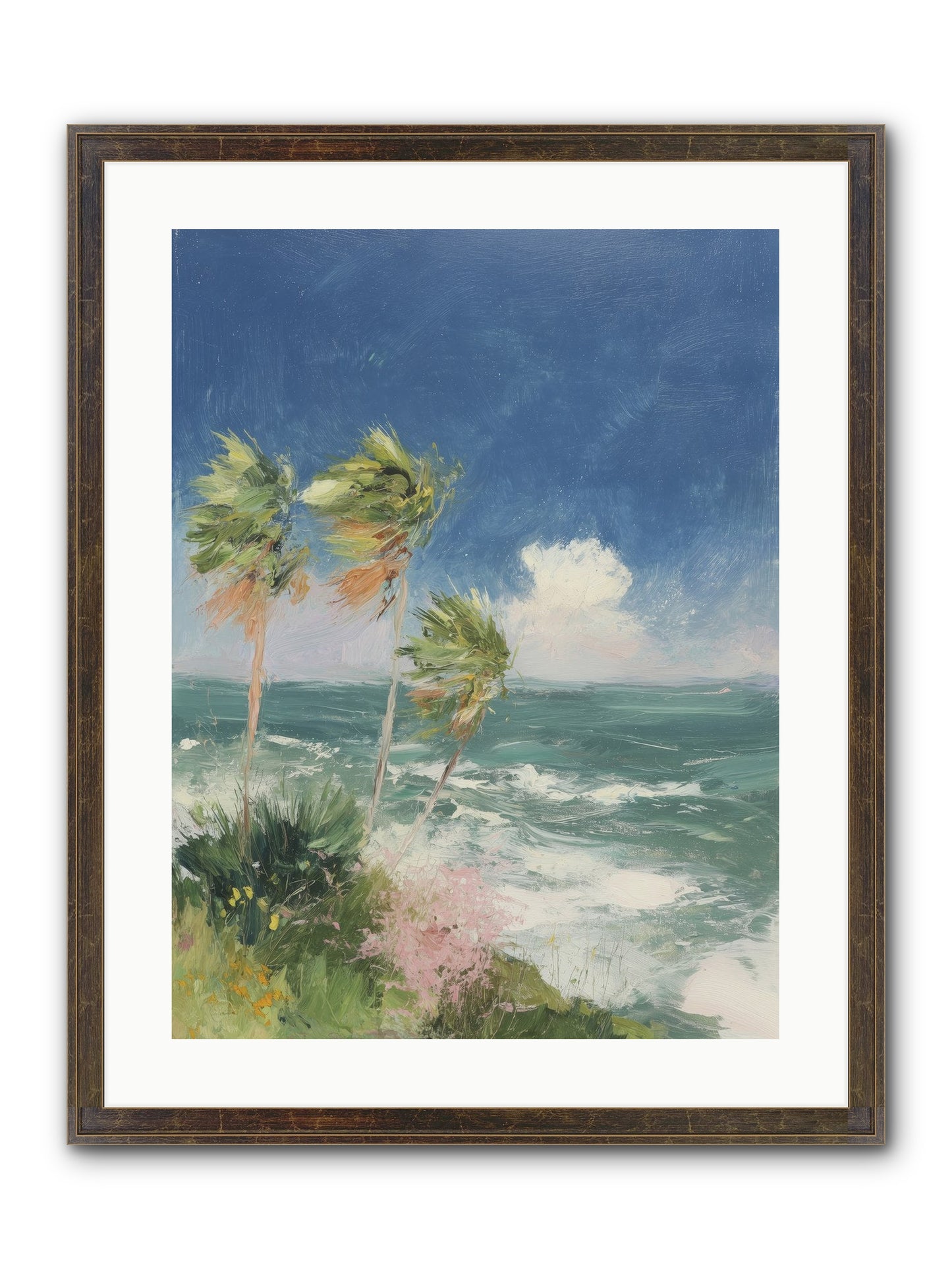 Wind-Kissed Wandering Framed Print - Slimwoods Black/Gold 18x24