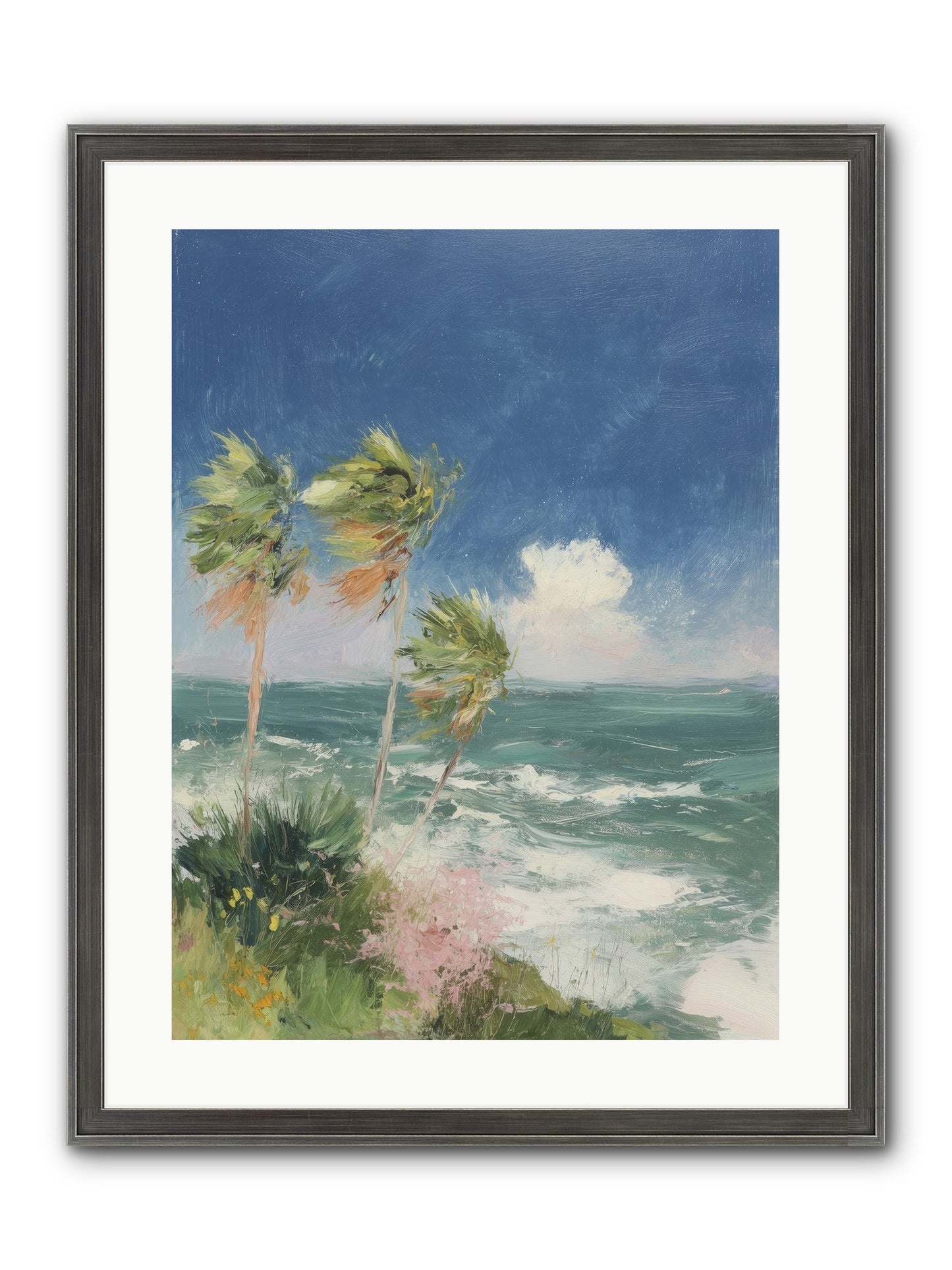 Wind-Kissed Wandering Framed Print - Slimwoods Black/Silver 18x24