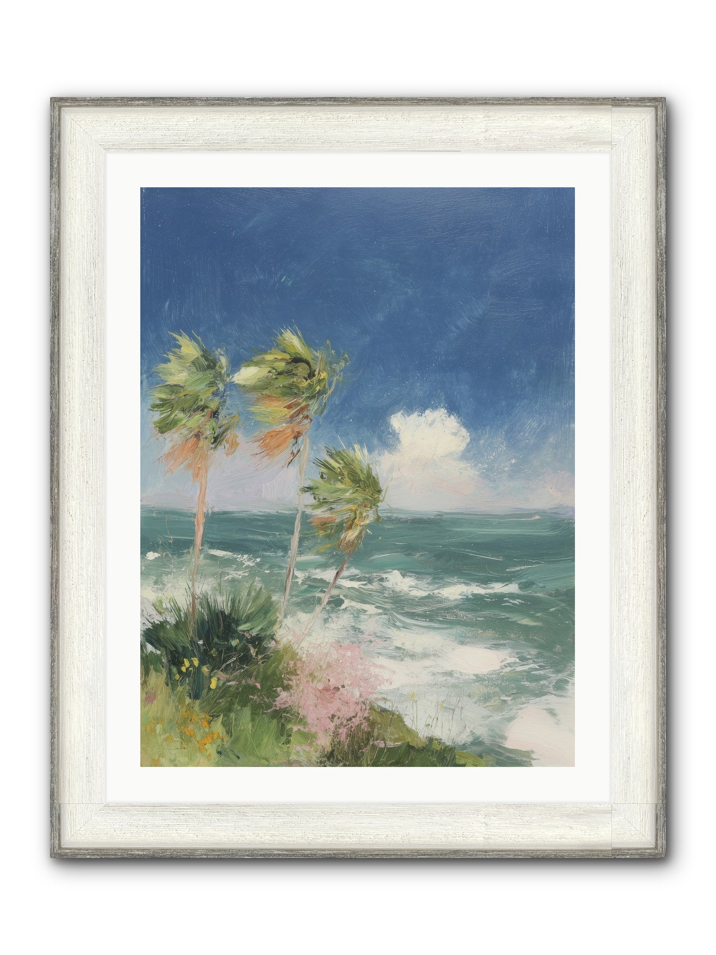 Wind-Kissed Wandering Framed Print - Driftwood White 24x32